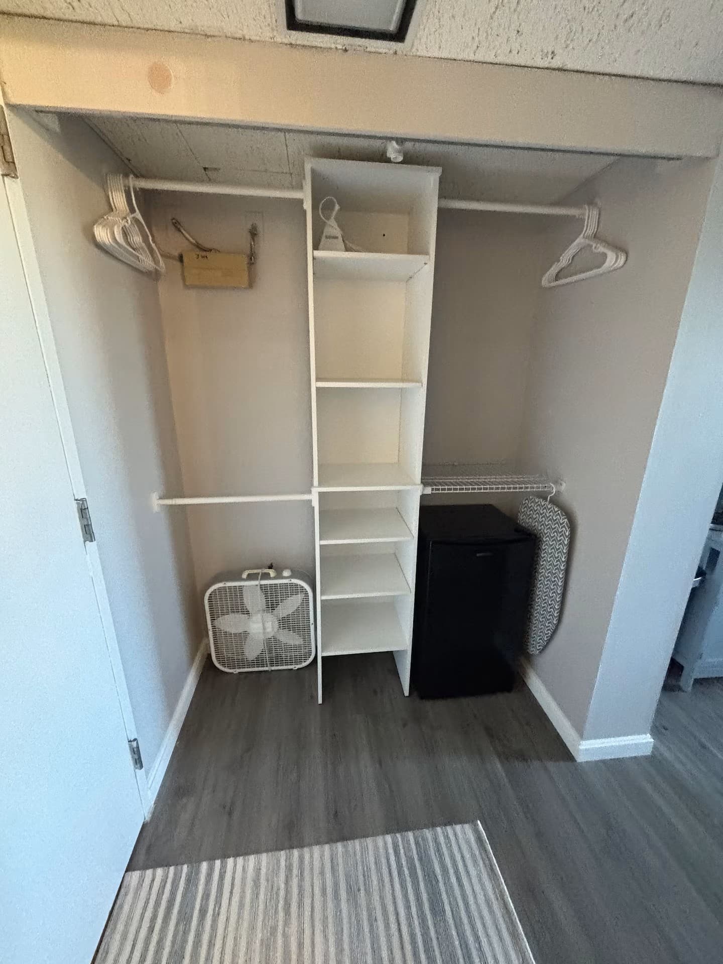 Closet and mini Fridge