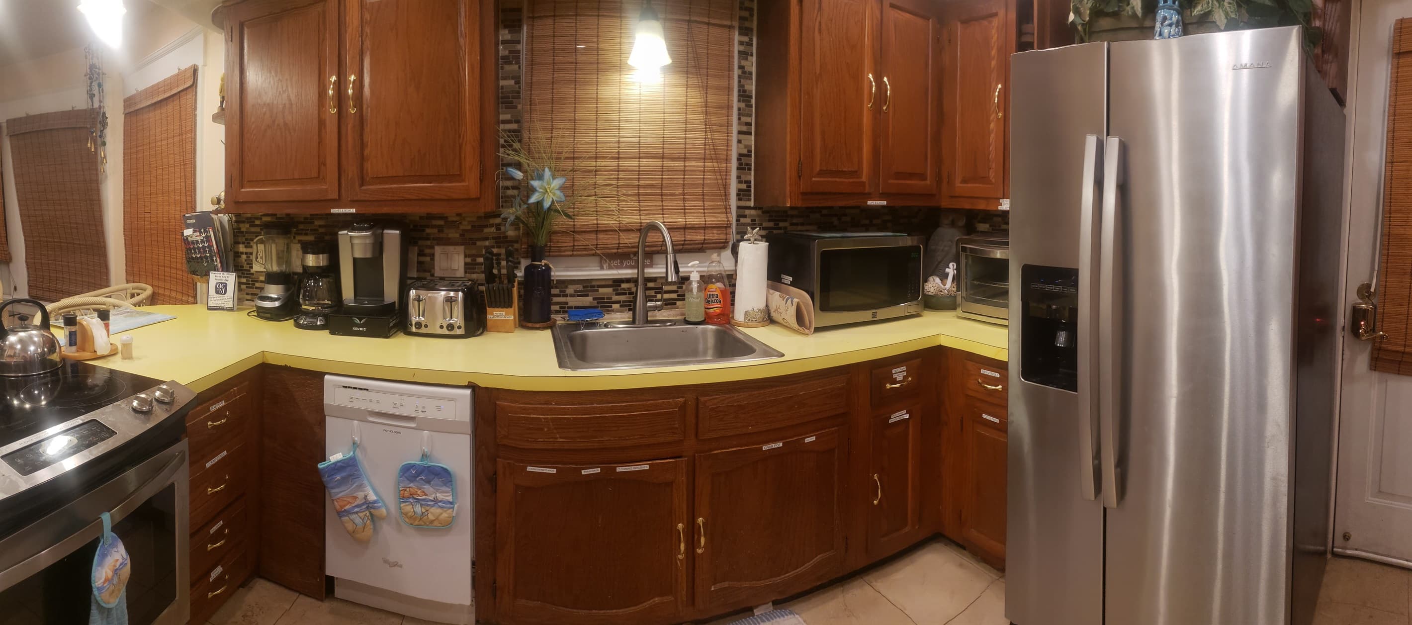 2nd Floor: Full kitchen, fully stocked with everything you'd need to cook a great meal during your stay.