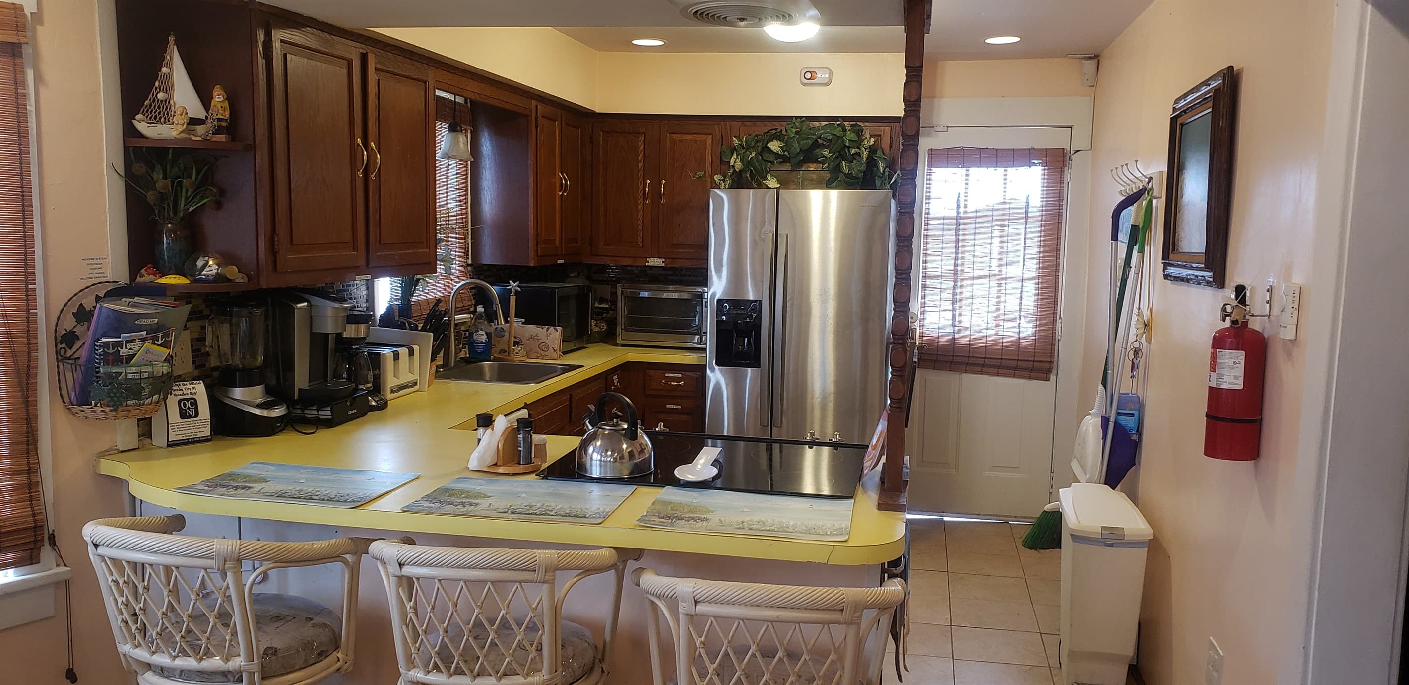 2nd Floor Kitchen w/original vintage vinyl countertops!
