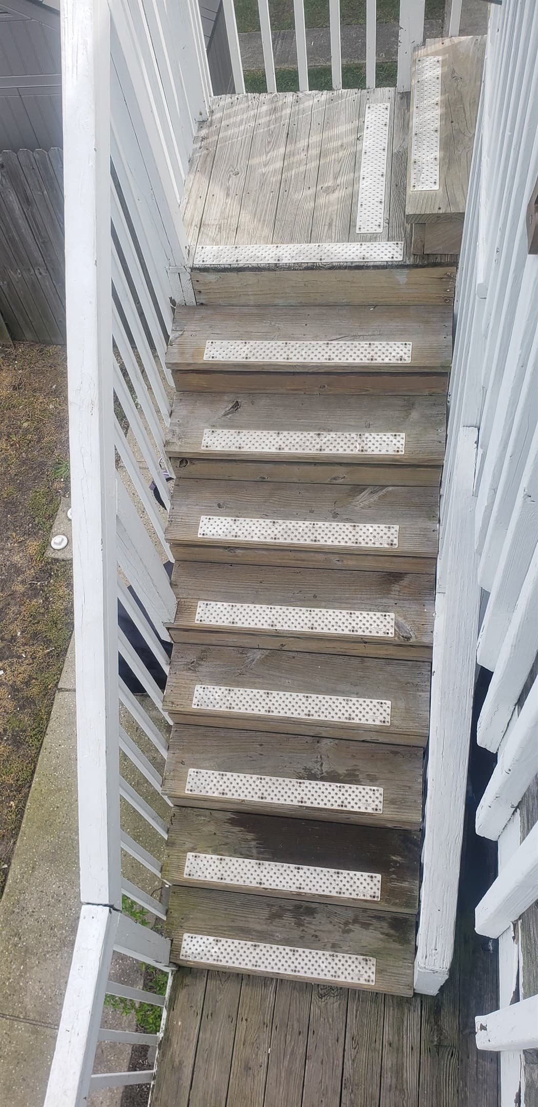 ADA Compliant Stair treds on the front and back stairs.