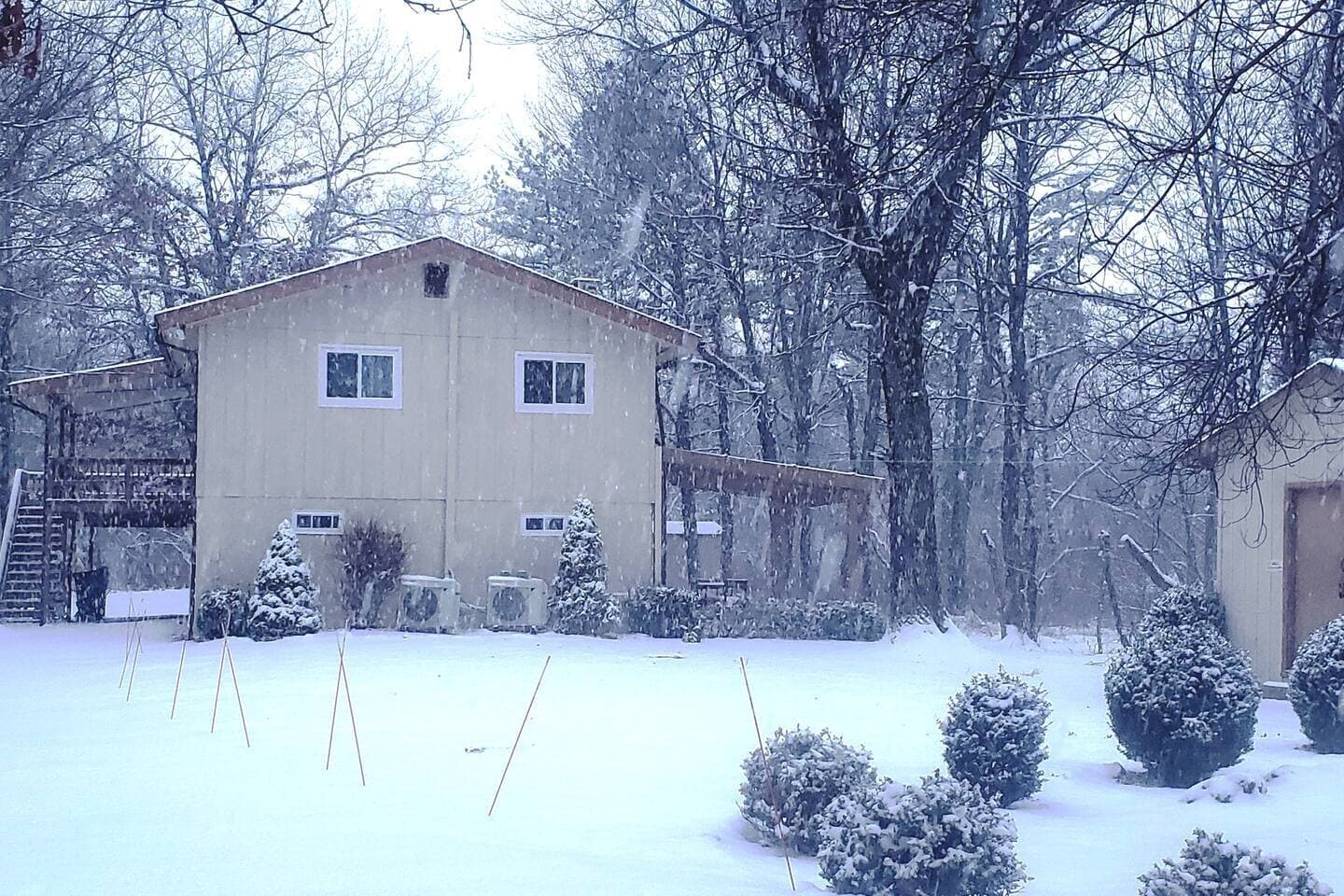 The house is warm and cozy inside even when surrounded by gorgeous pristine snow outside. 