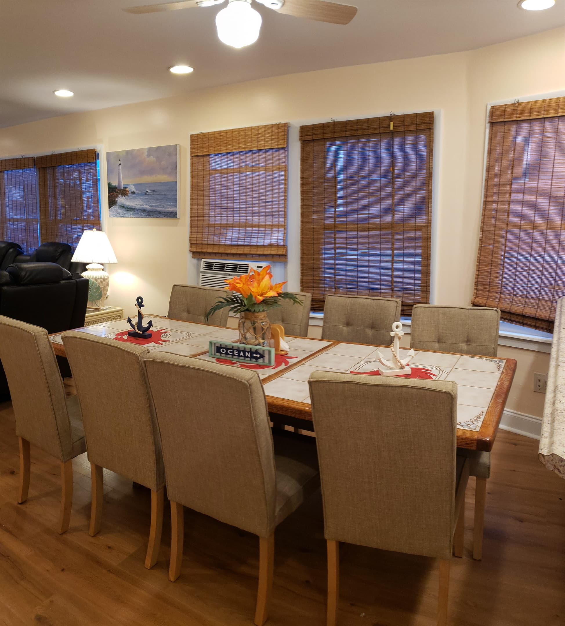 Large dining table for 8