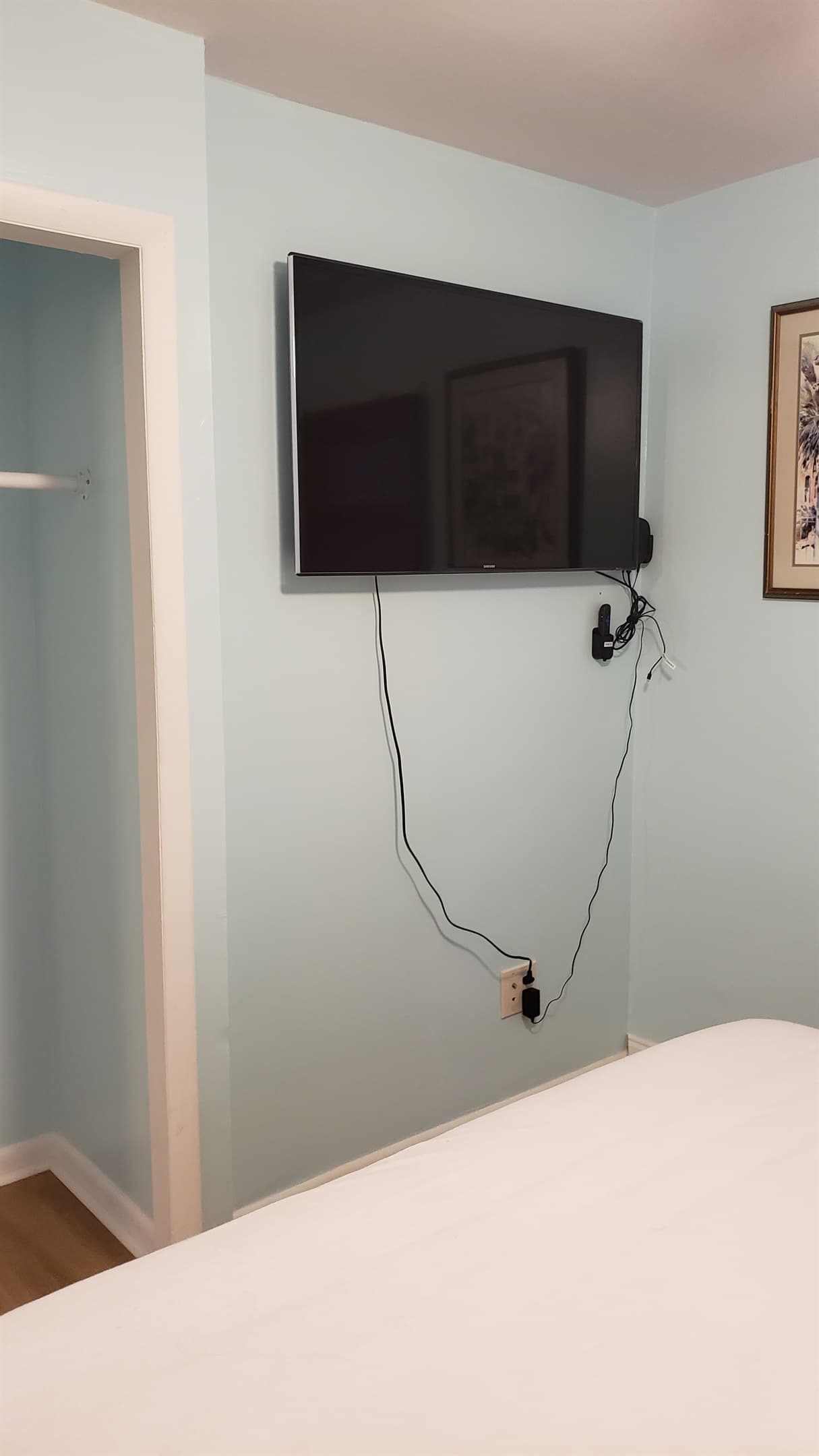 Large wall mounted TV