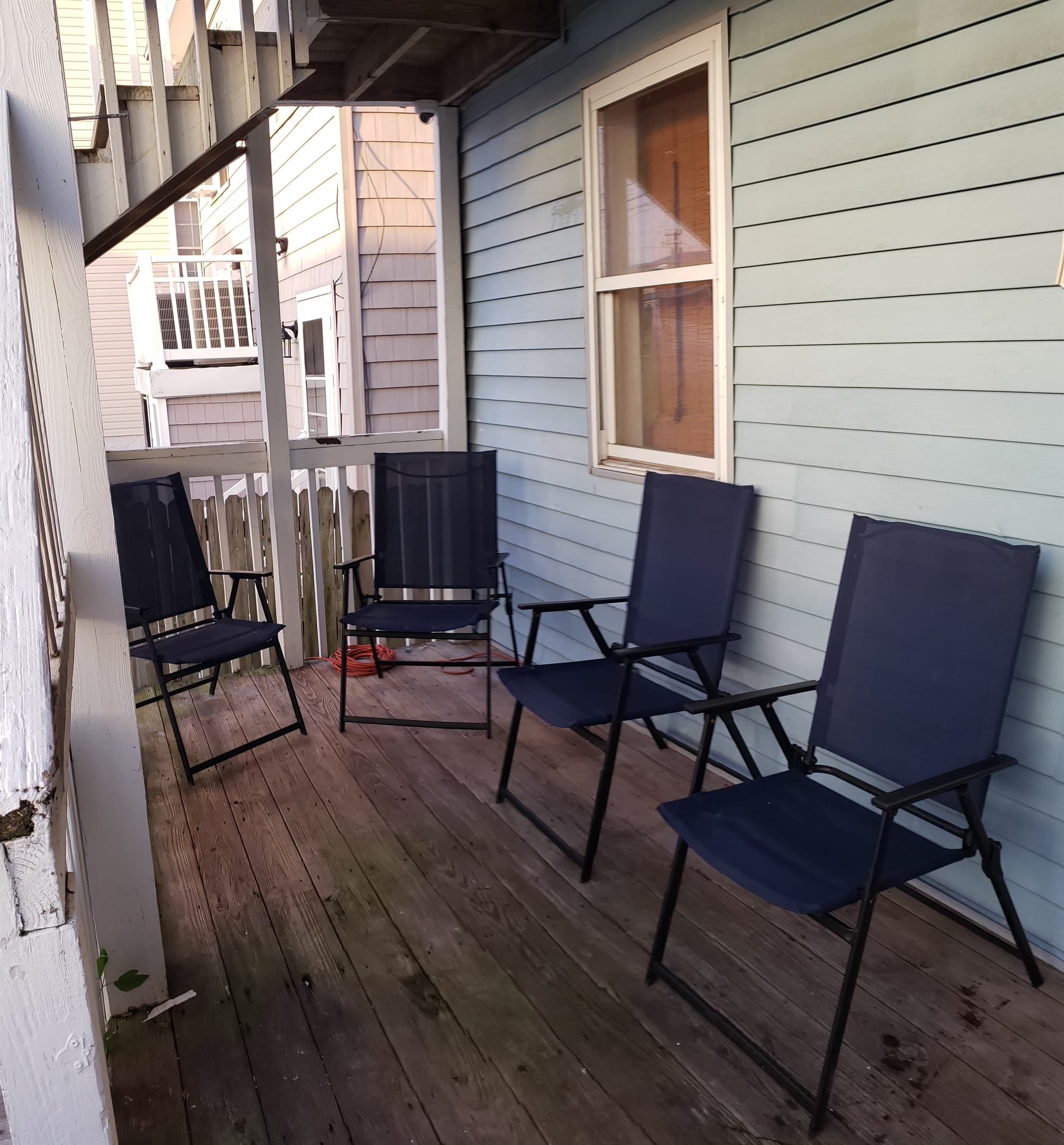 Back deck great for hanging out.
