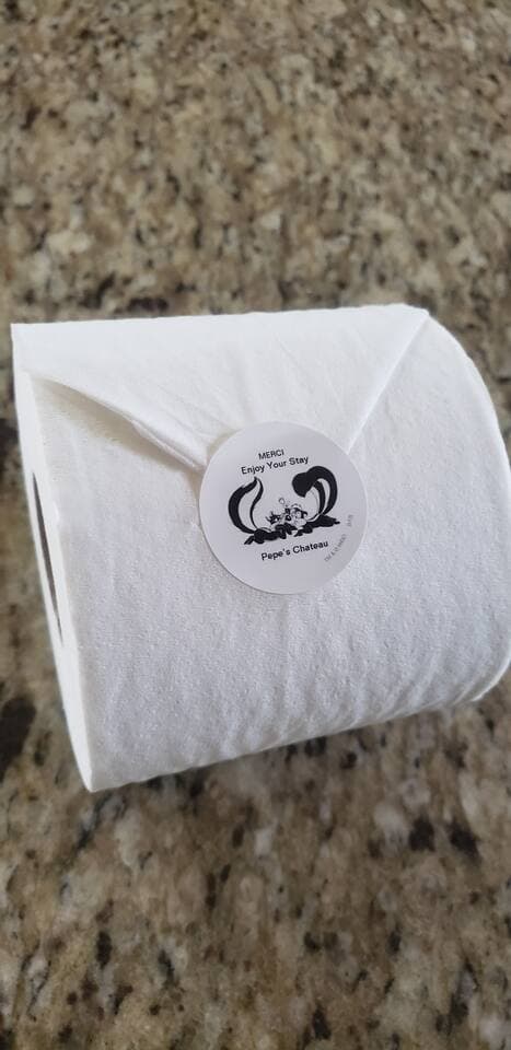 A repeat guest lovingly donated these custom thank you stickers to replace the generic old ones we used. No detail is too small! 