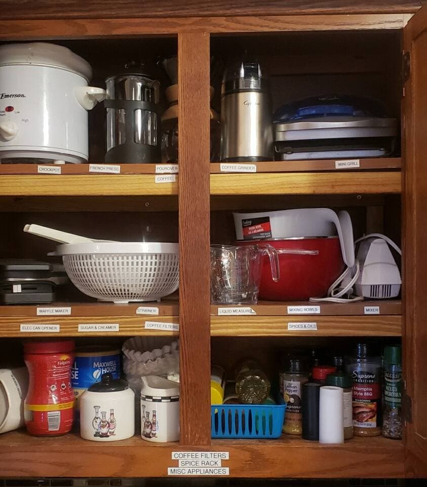 Fully stocked with everything you would need for your stay from dishes and cups to puts and pans. Everything labeled to take out any guess work. 