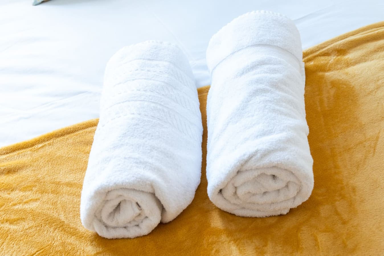 The linen and towels are removed from the property after each stay and replaced with freshly laundered supplies.