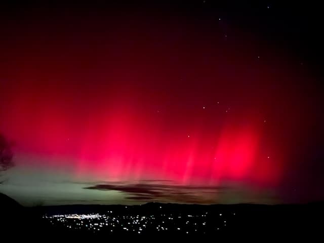 Northern Lights Over Steamboat Taken From Front Deck