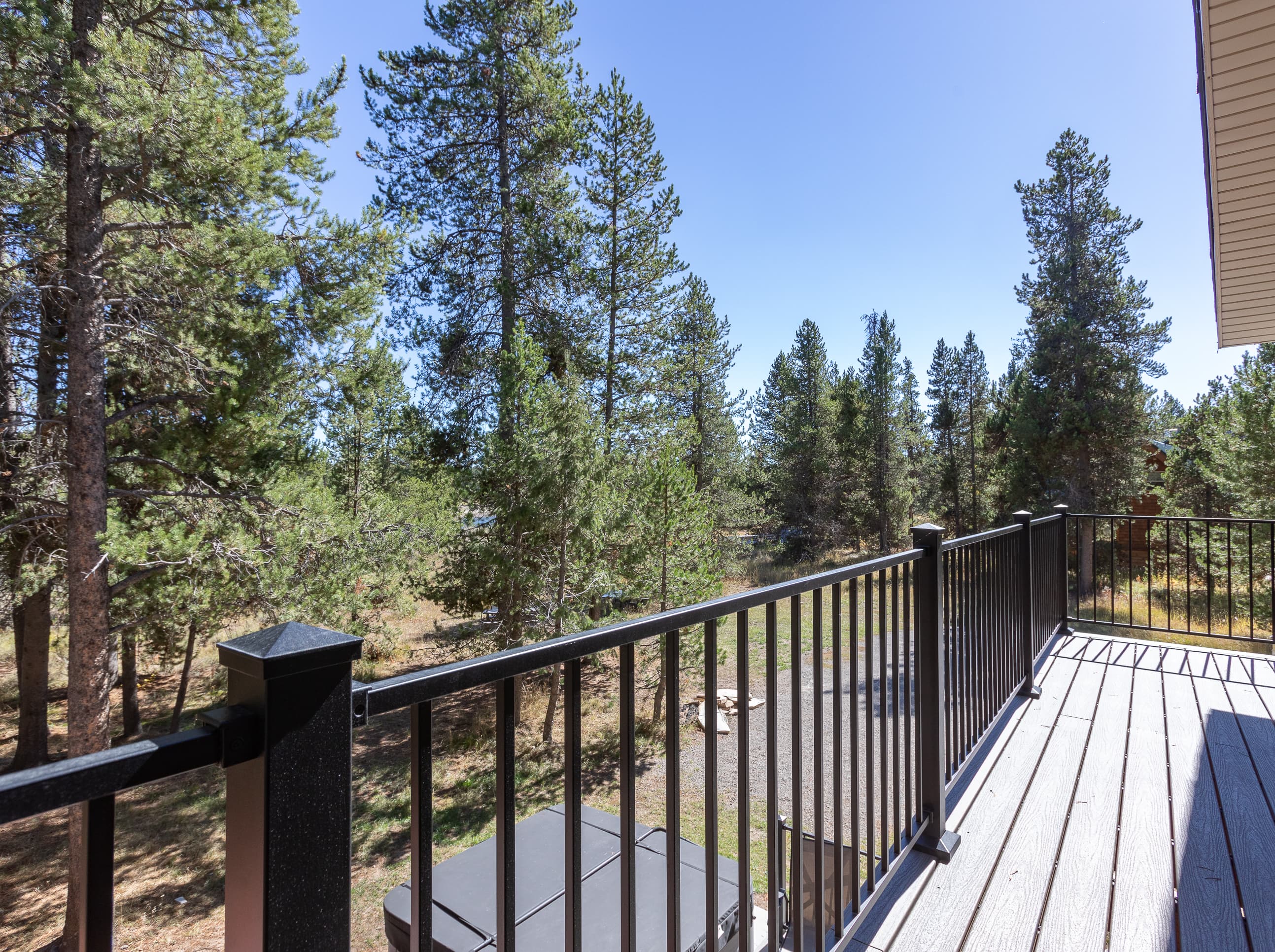 The deck offers a great place to relax and enjoy nature