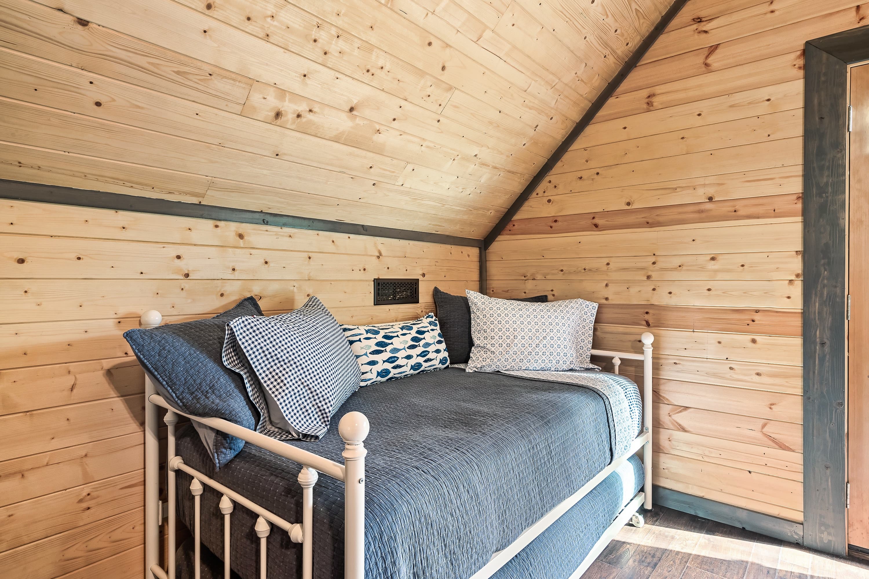 Twin trundle bed in the loft-perfect for the kids