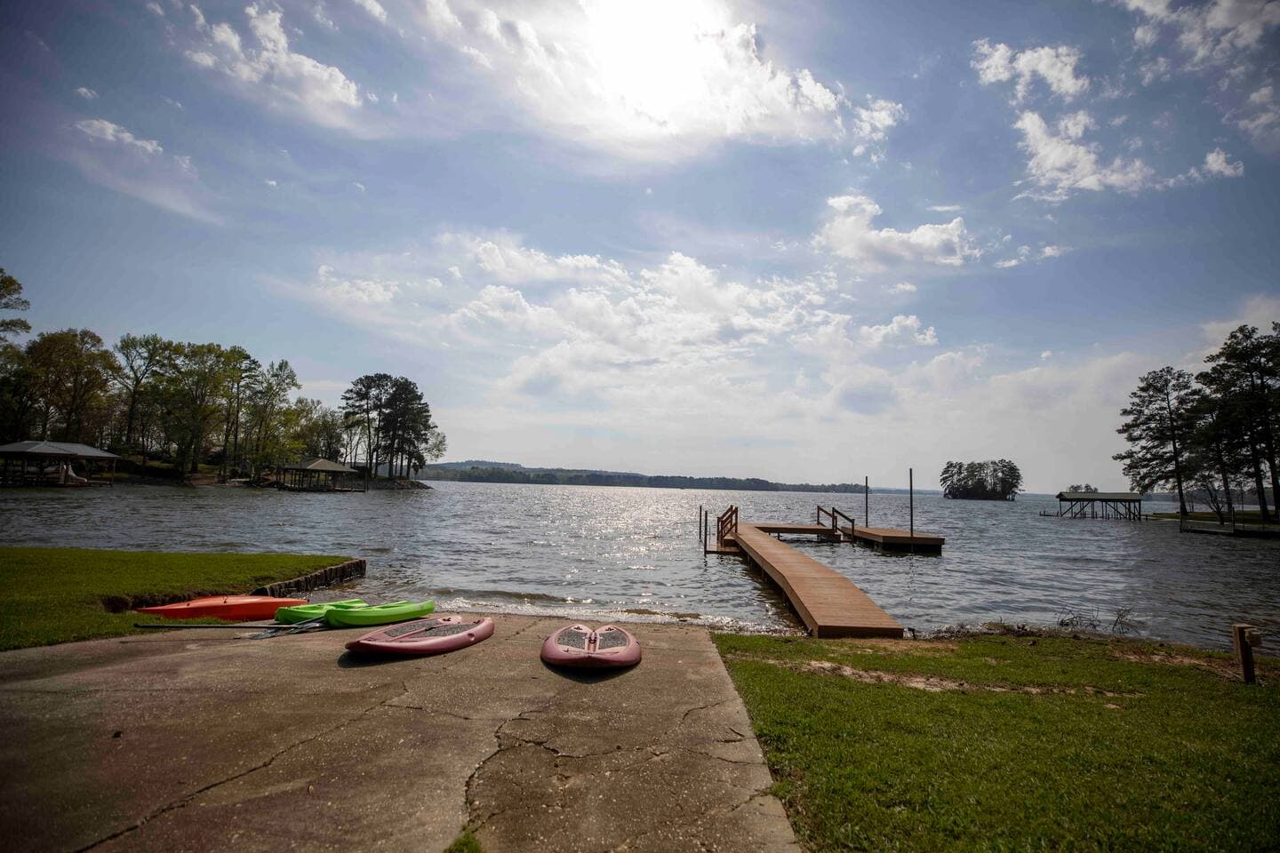 Your backyard is Lake Wateree and we have some shared paddle boards and kayaks for your use!
