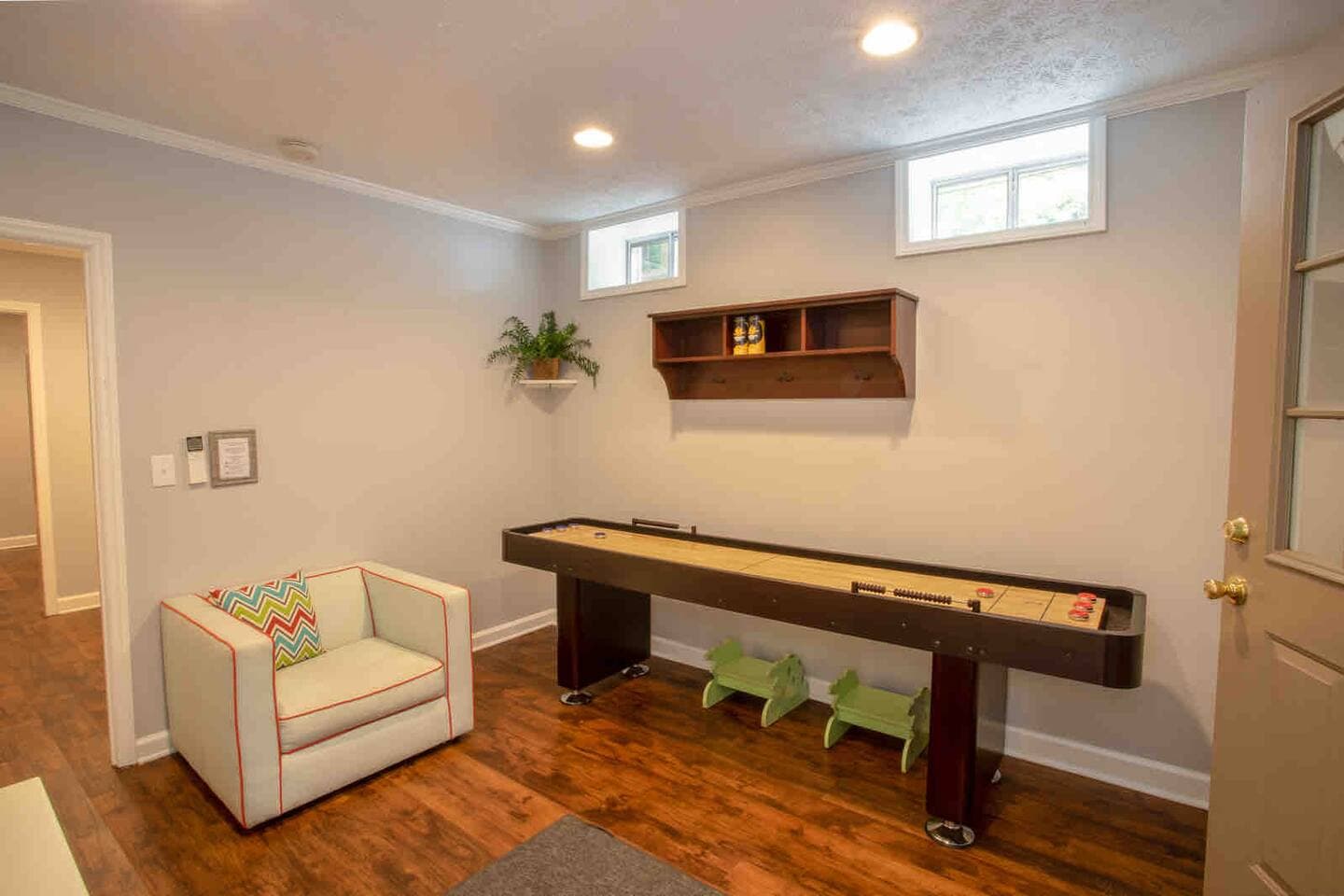 Shuffleboard/game room- main house downstairs