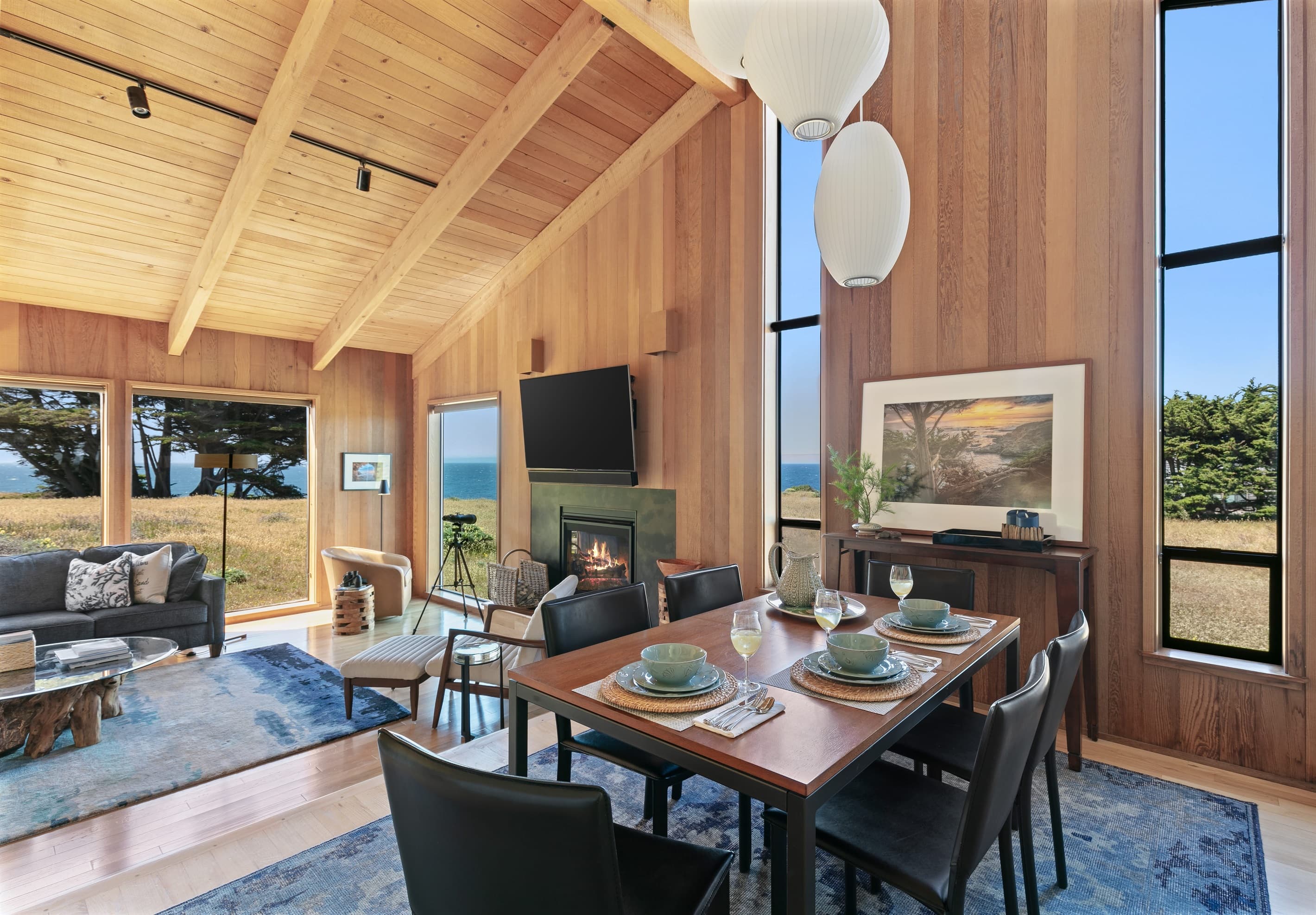 "It is a lovely house and the views" Dining  room