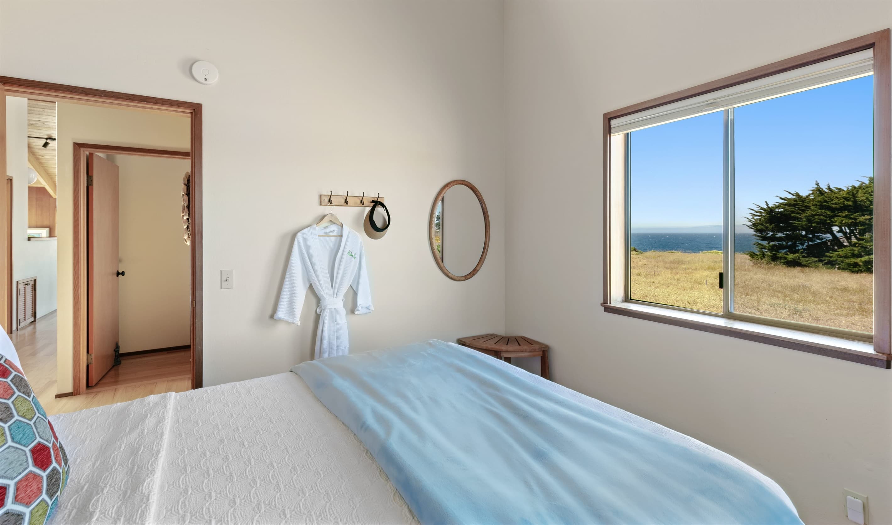 Bedroom 2- A new house in the field  (not shown) nears end of construction.
