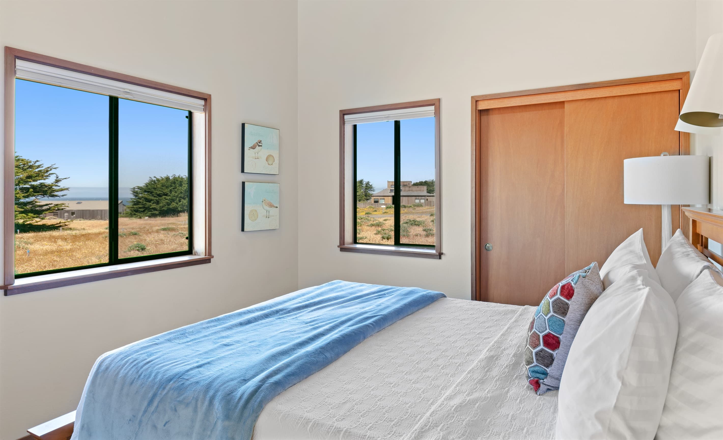 Bedroom 2- A new house in the field (not shown) nears end of construction