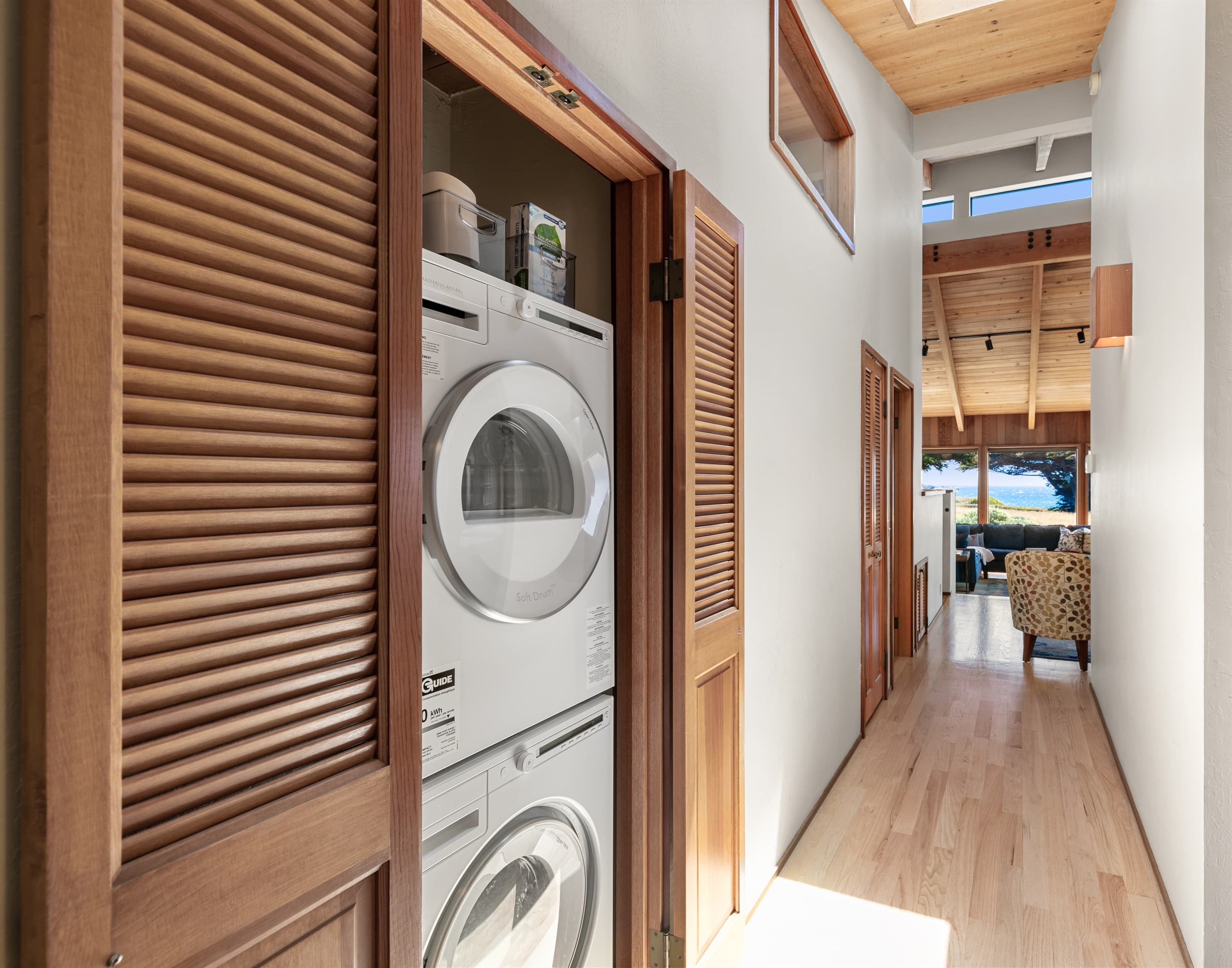 Laundry- washer and dryer in hall