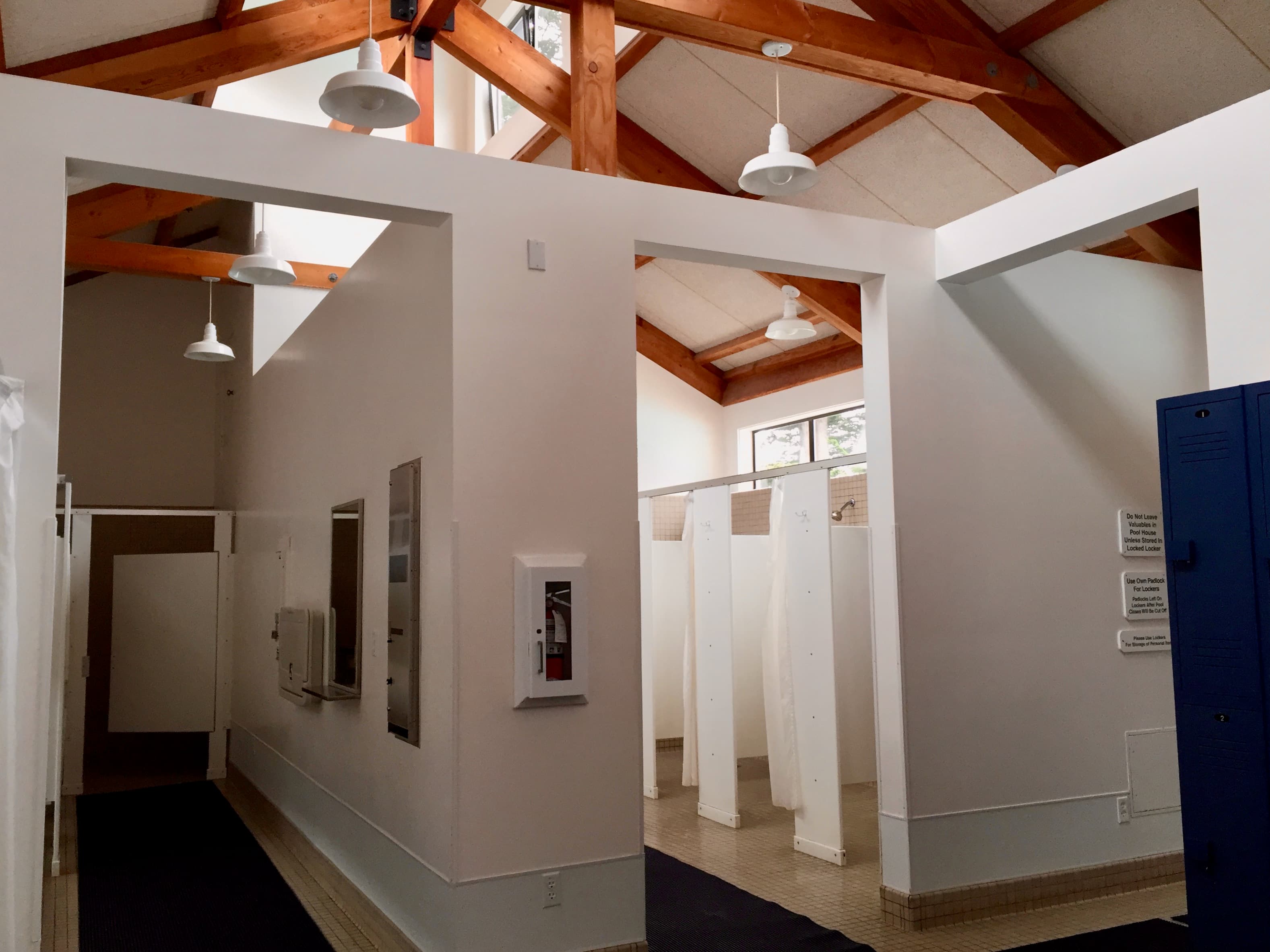 Sauna and showers in the Del Mar Recreation Center. Also includes pool and tennis,
