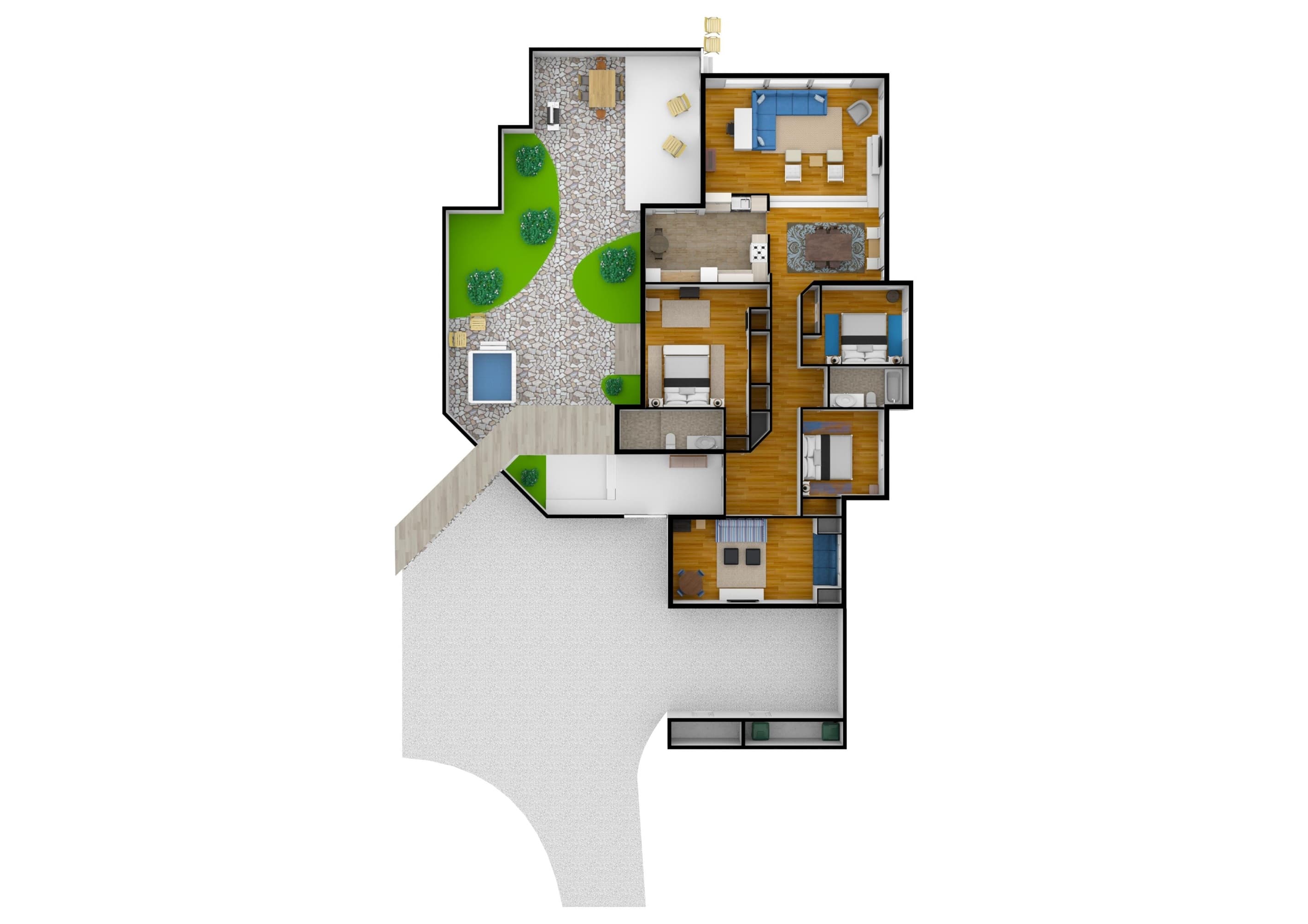 3D Floor Plan- Top View