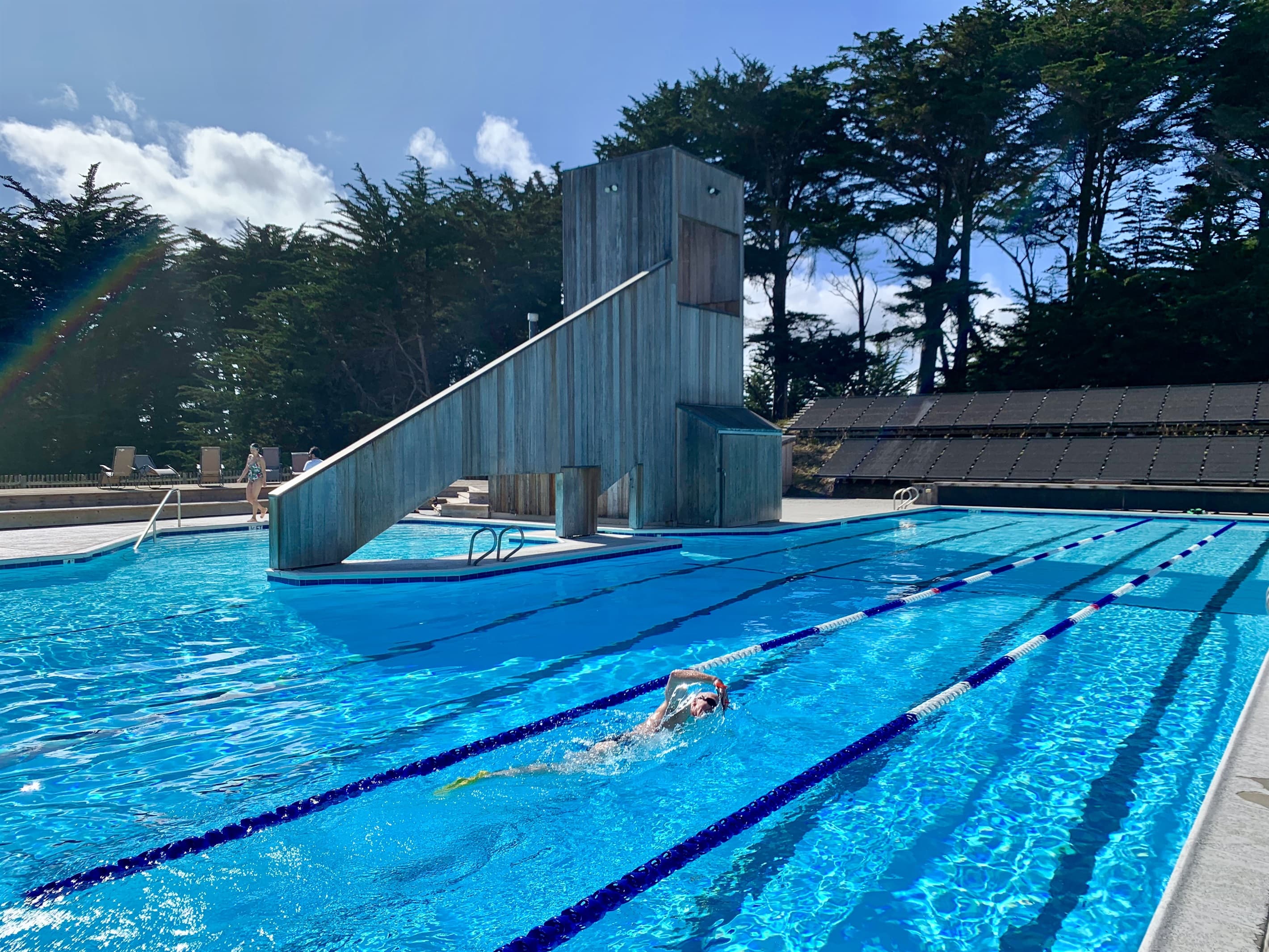 Ohlson Recreation- nearest to Abalone Bay. Guests have access to community pools, saunas, and tennis courts