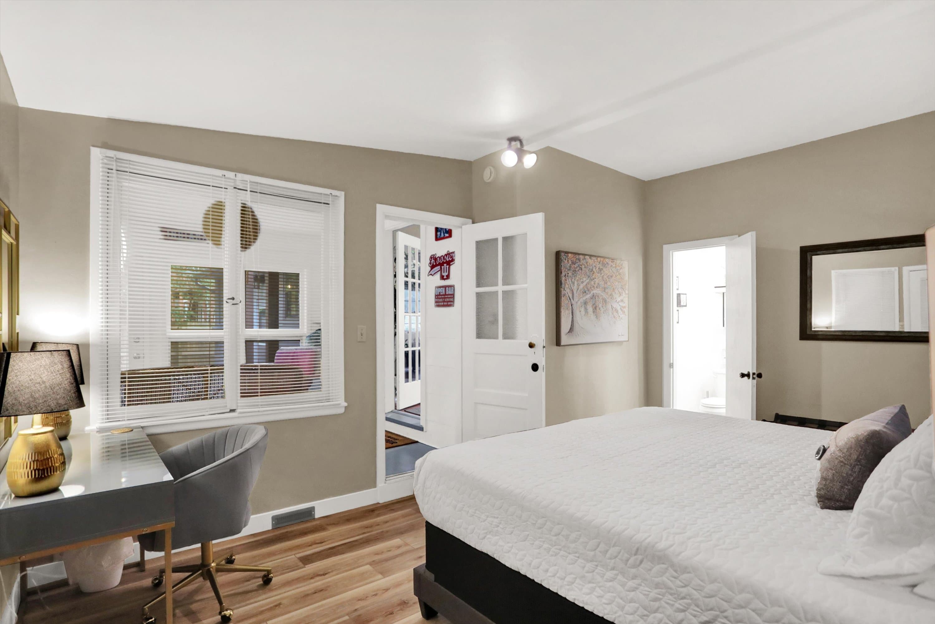 Desk and workspace in the private master suite