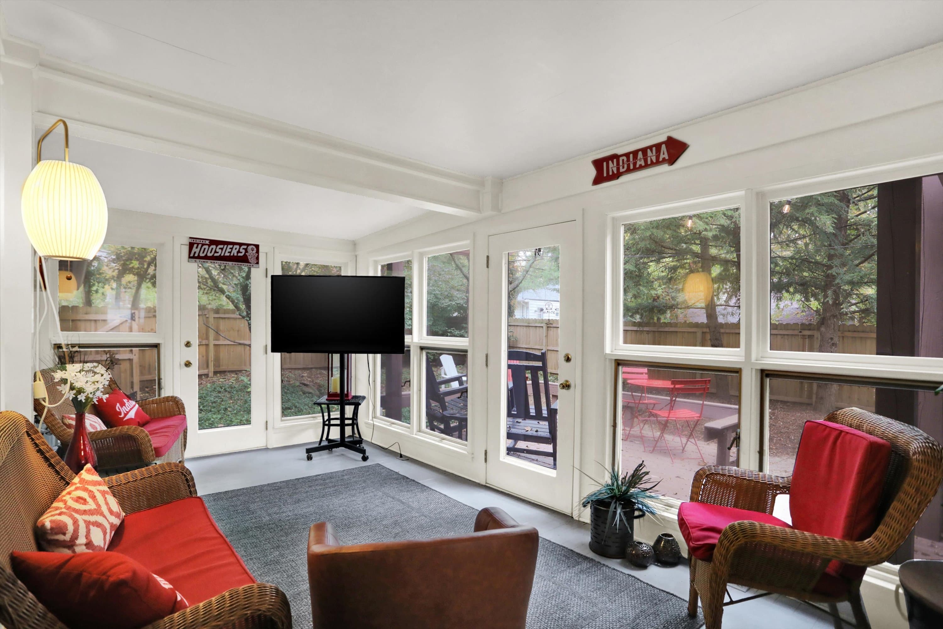 All season IU lounge with a big screen TV
