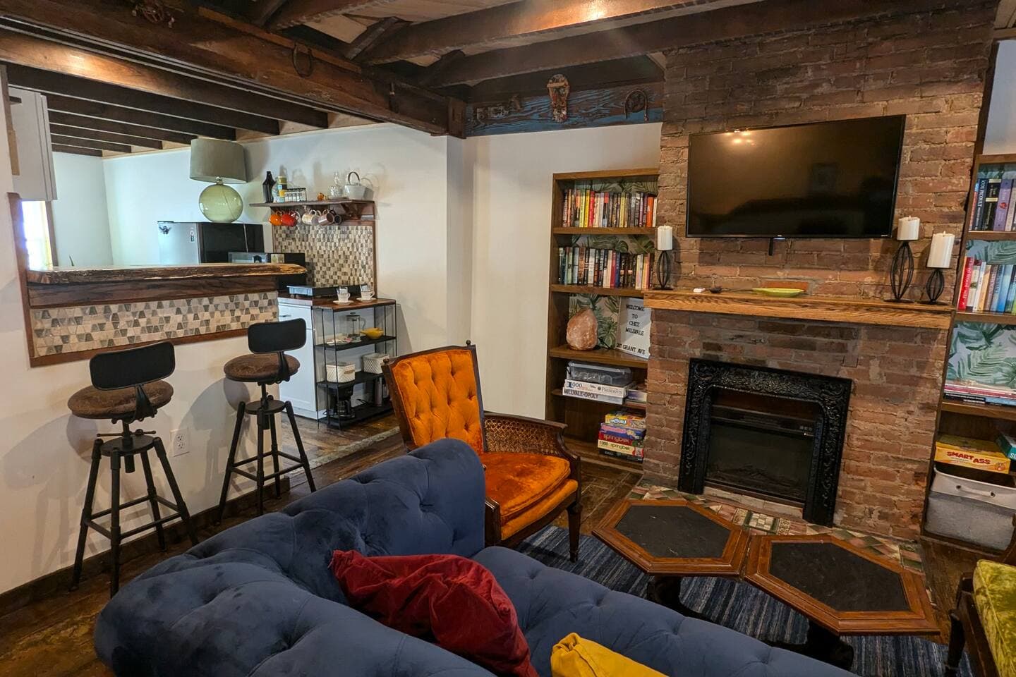 Enjoy a meal at the built-in bar seating 577