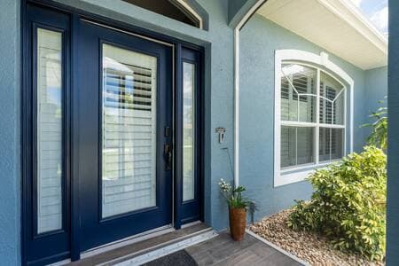 You'll love the covered entry way. 