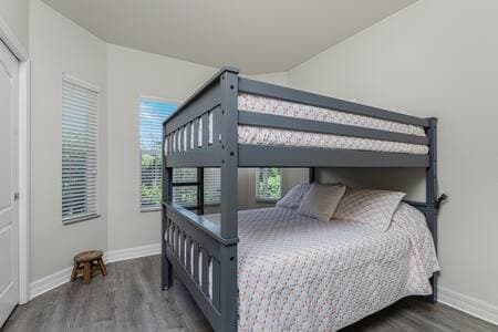 Your family or friends will love these comfortable, spacious full-sized beds.