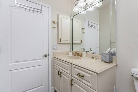 Get comfortable in the second bathroom.