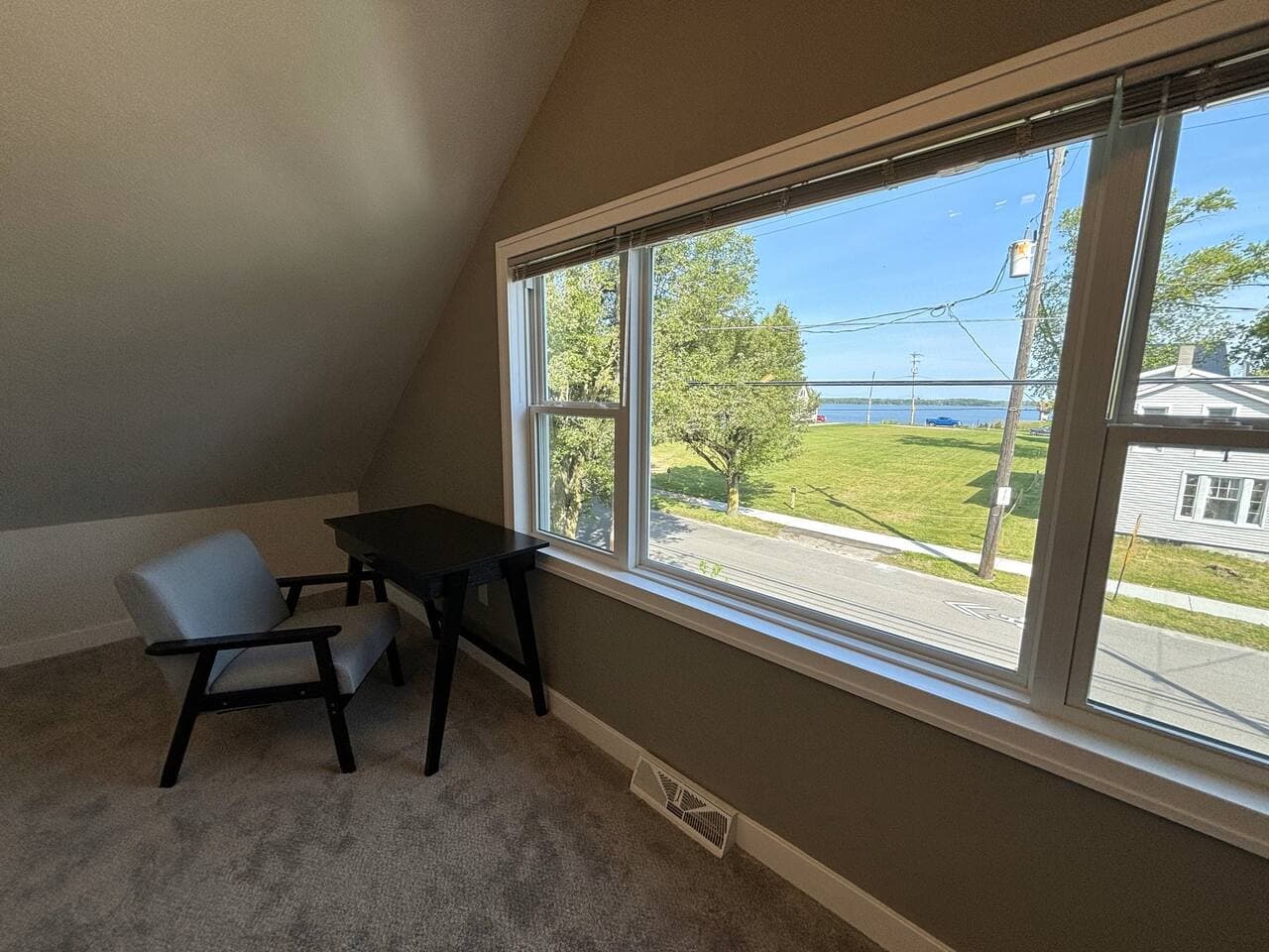 Room with a View enjoy the lake views as you work at the desk