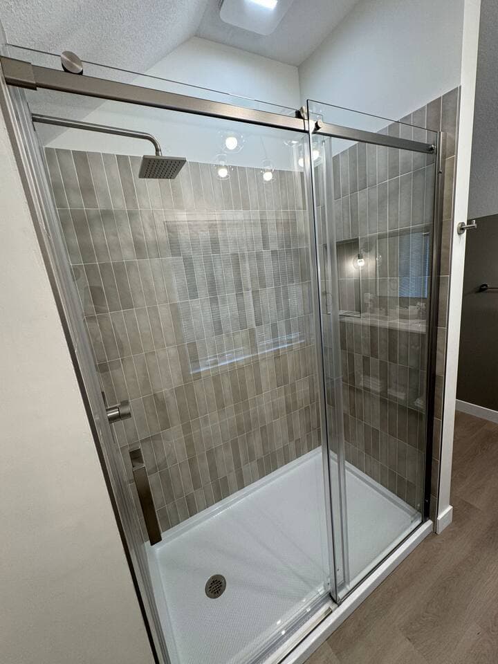 Gorgeous marble shower 