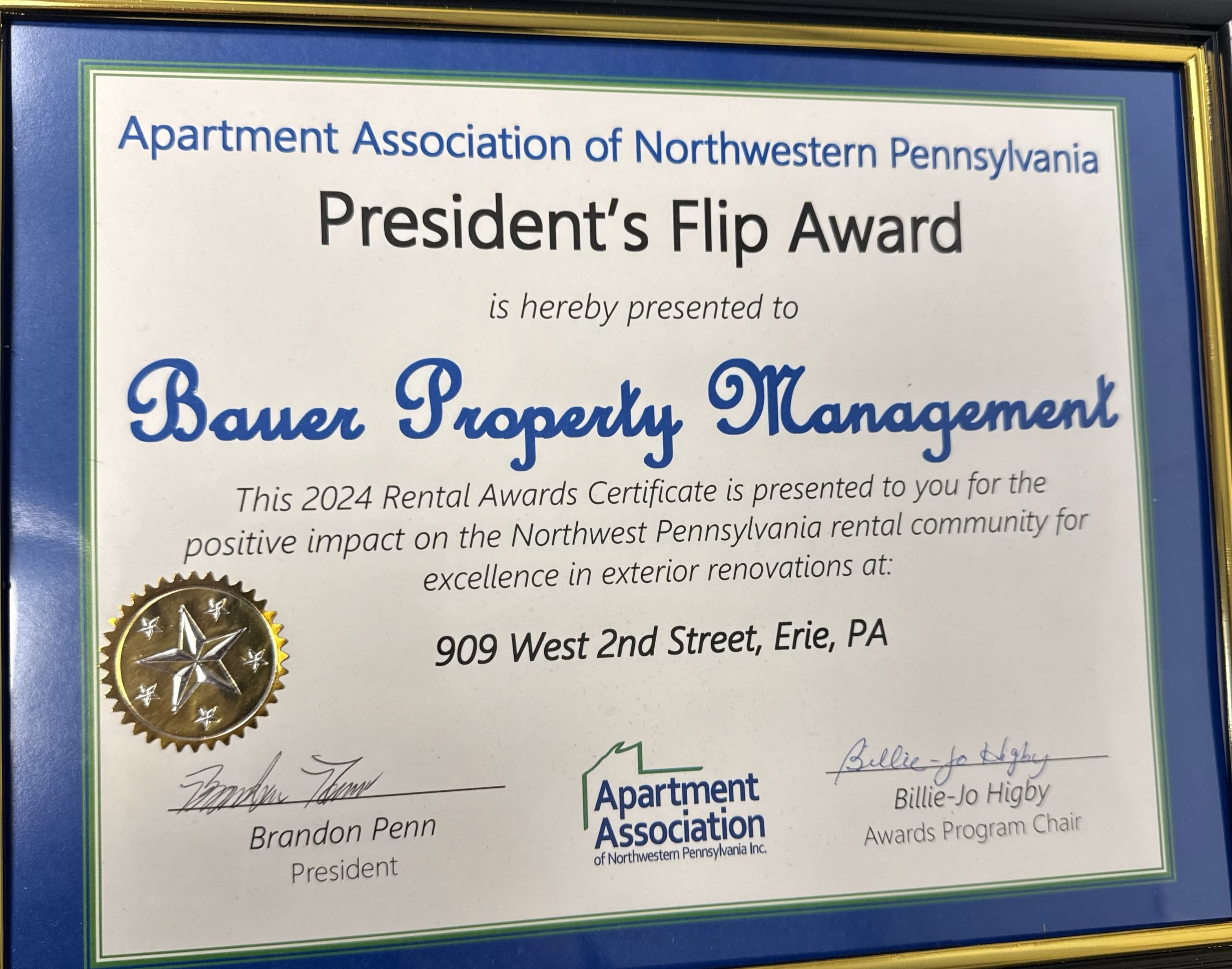Our home was honored with a 2024 award for the best renovation in the region