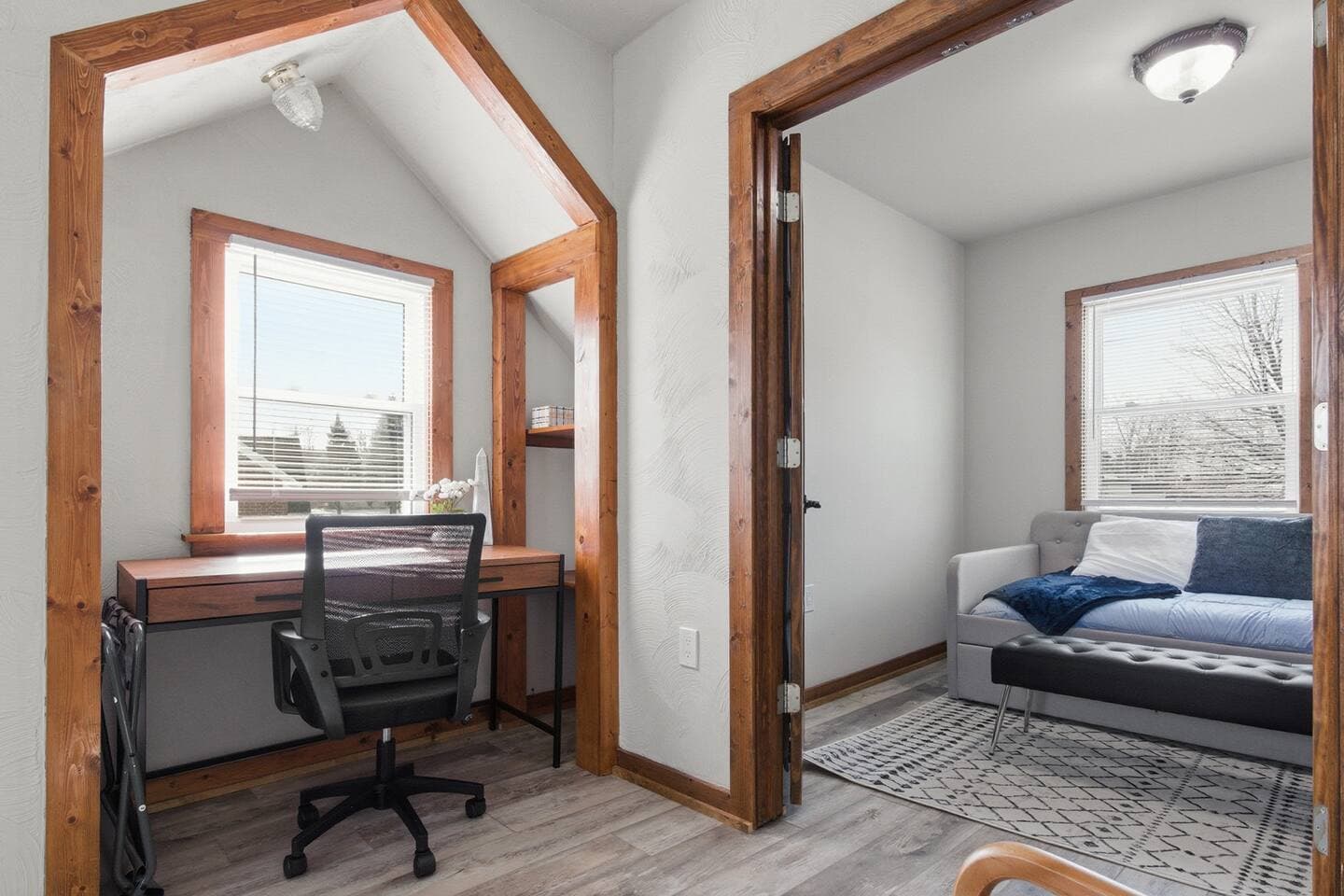 Catch up on work in the quiet office space in the upstairs bedroom.