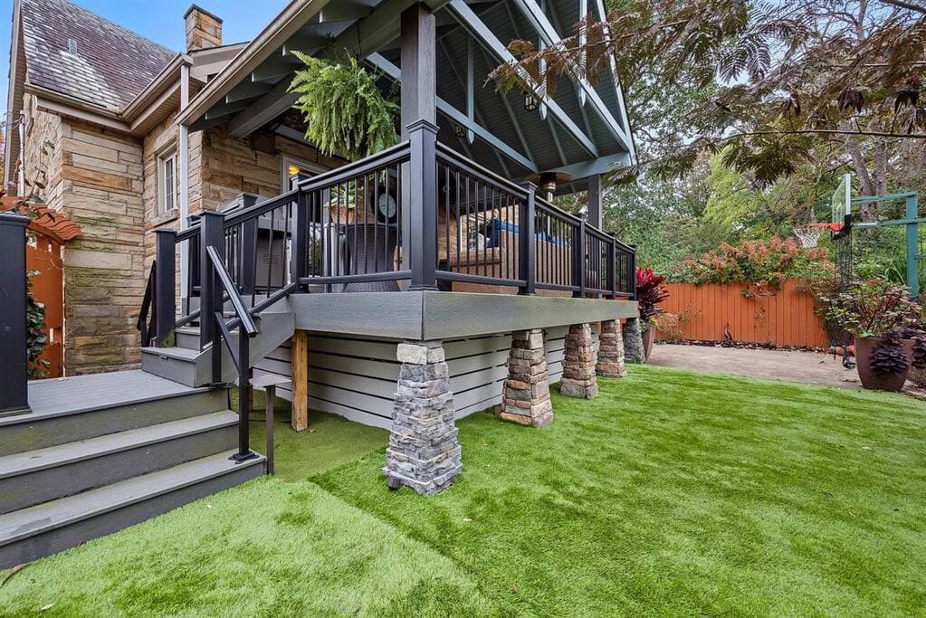 Relax on the deck and enjoy the pond