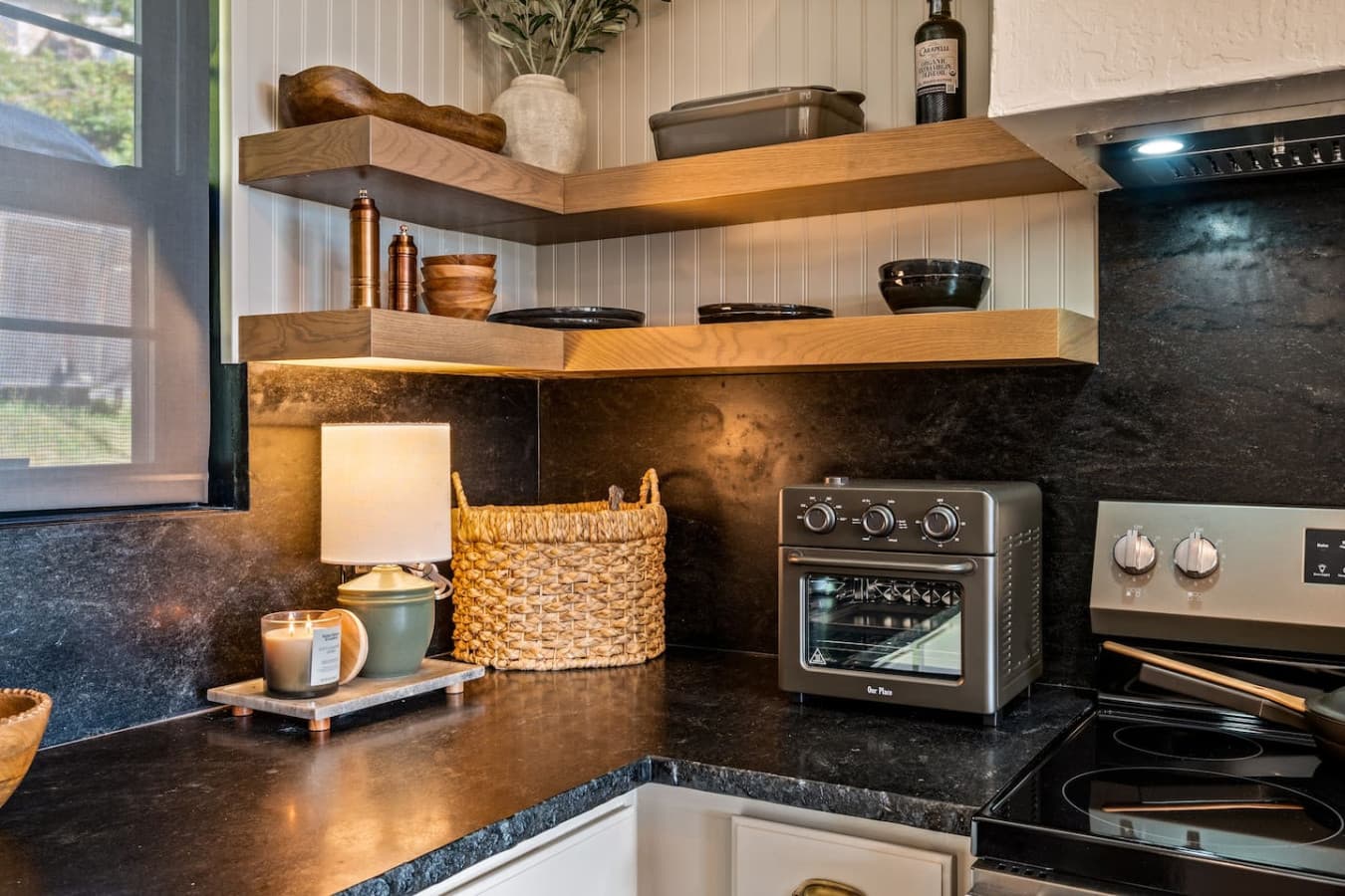 The kitchen’s thoughtful design balances luxury with comfort, inviting guests to linger over breakfast or evening chats.