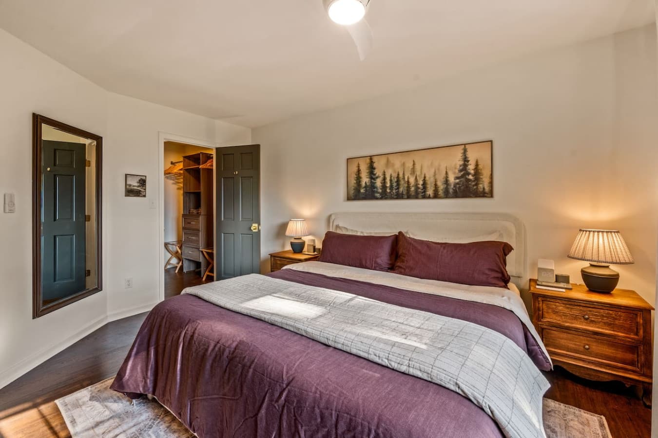 Warm tones and soft textures create a peaceful retreat designed for comfort and rest.
