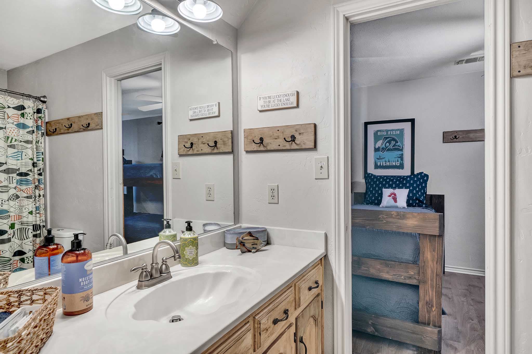 Bath with shower and tub