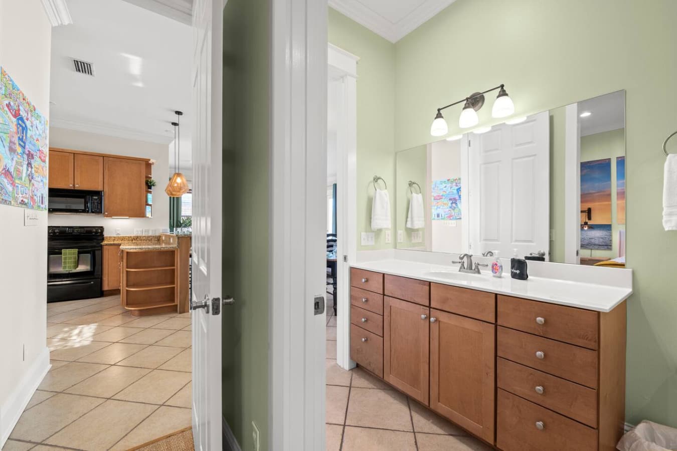 Bathroom #2 showing view from inside King bedroom #2