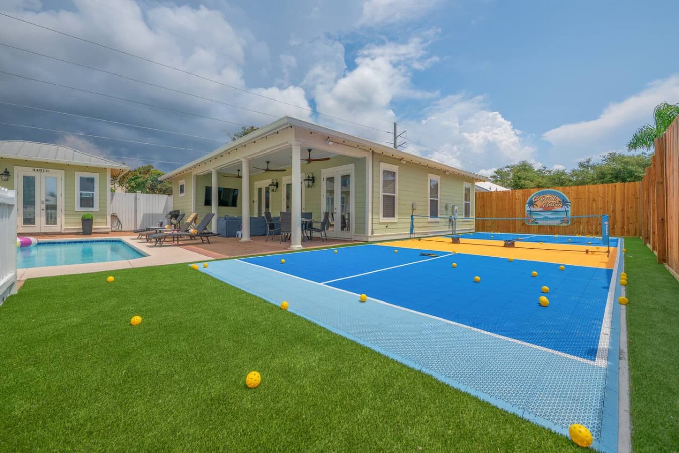 Your own private pickleball court and pool?  Yes please!
