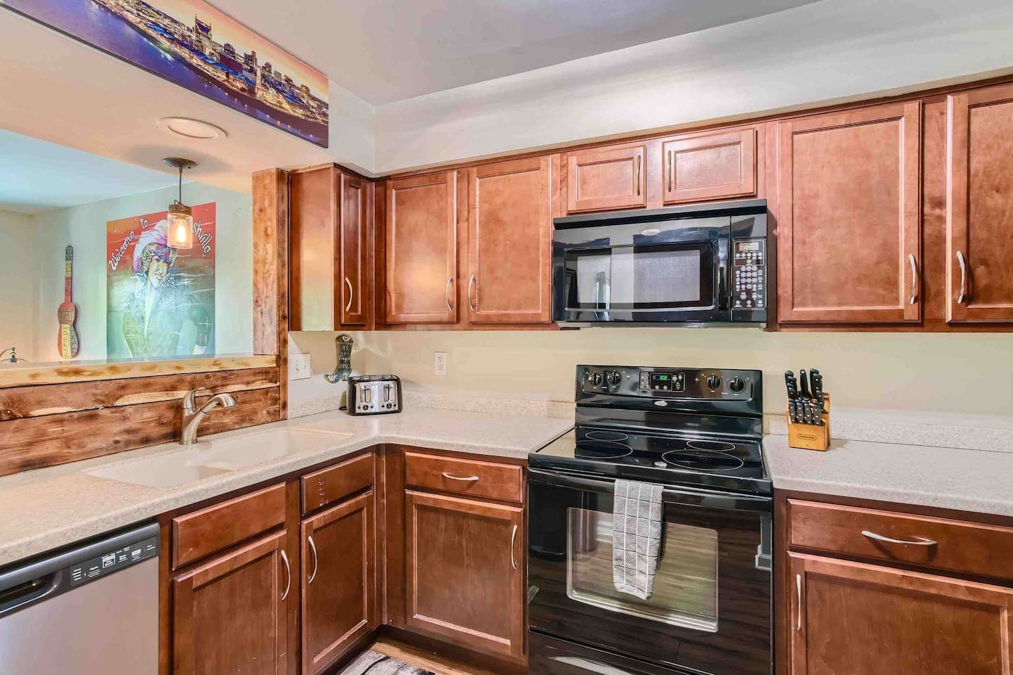 Fully stocked kitchen 