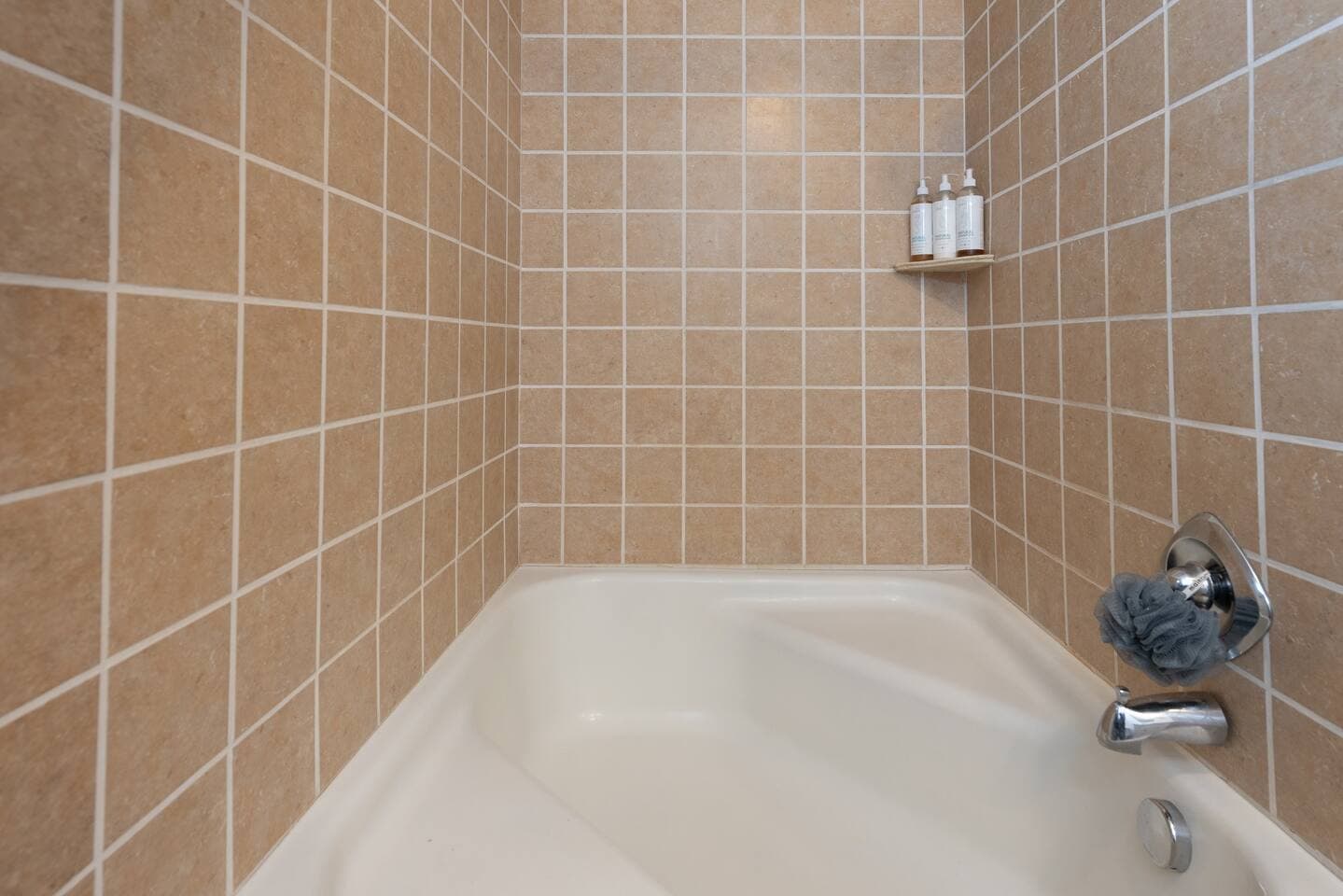 Full bathroom offers a combo bath and shower.