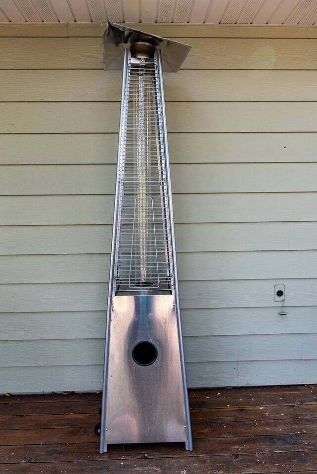 Outdoor heater to enjoy cool evening on the deck.