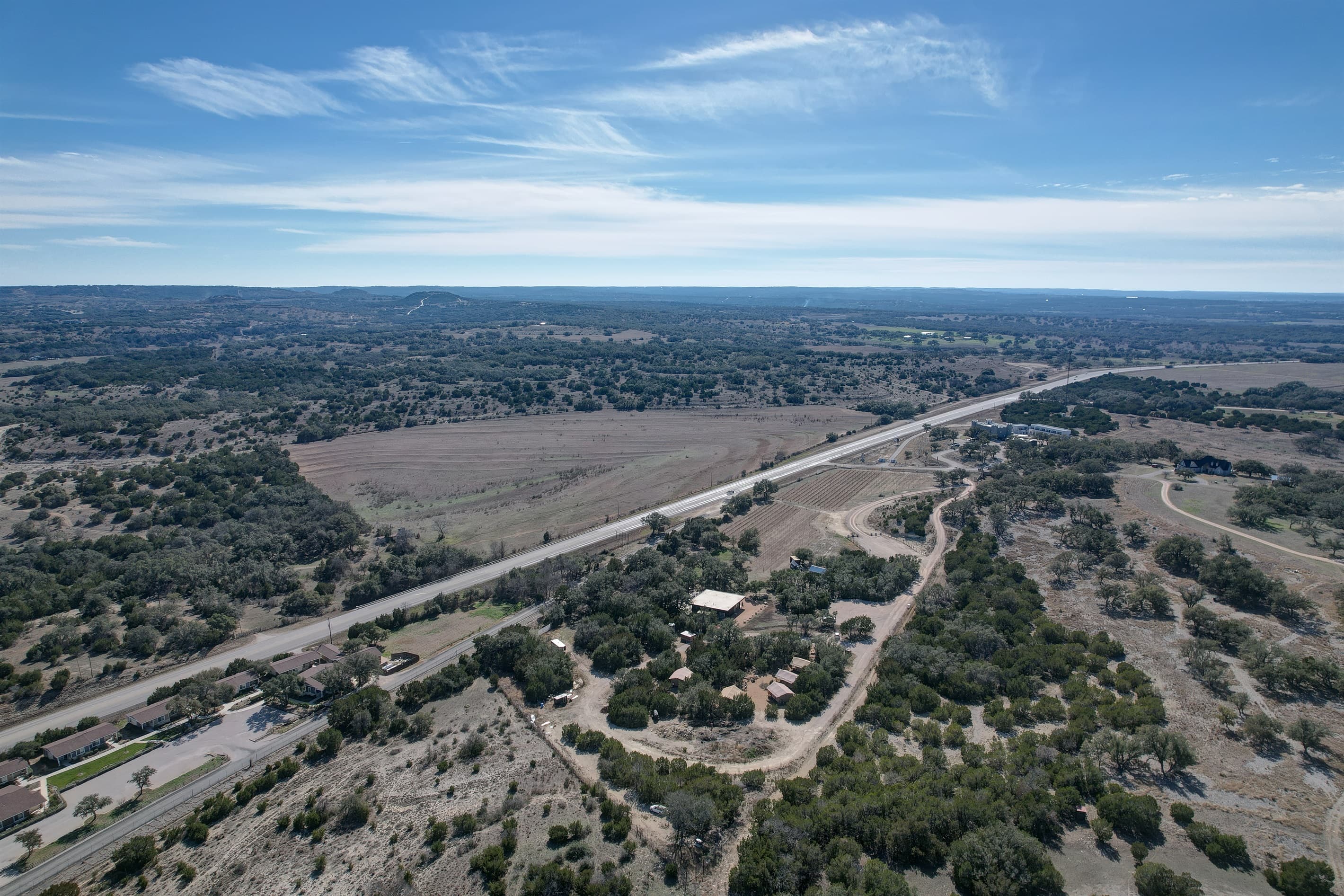 Drone shot of the grounds