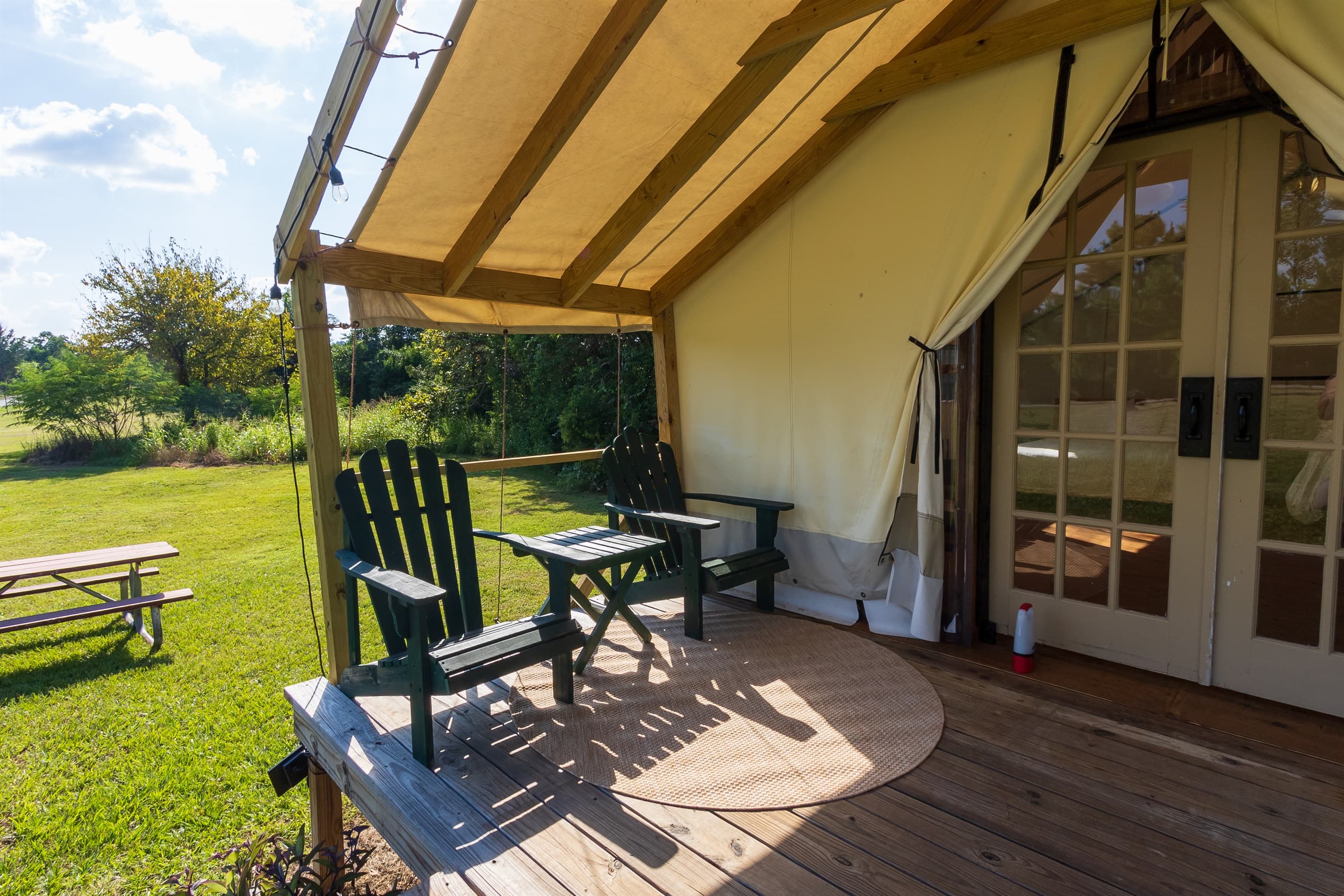 Relax with your coffee on the deck.