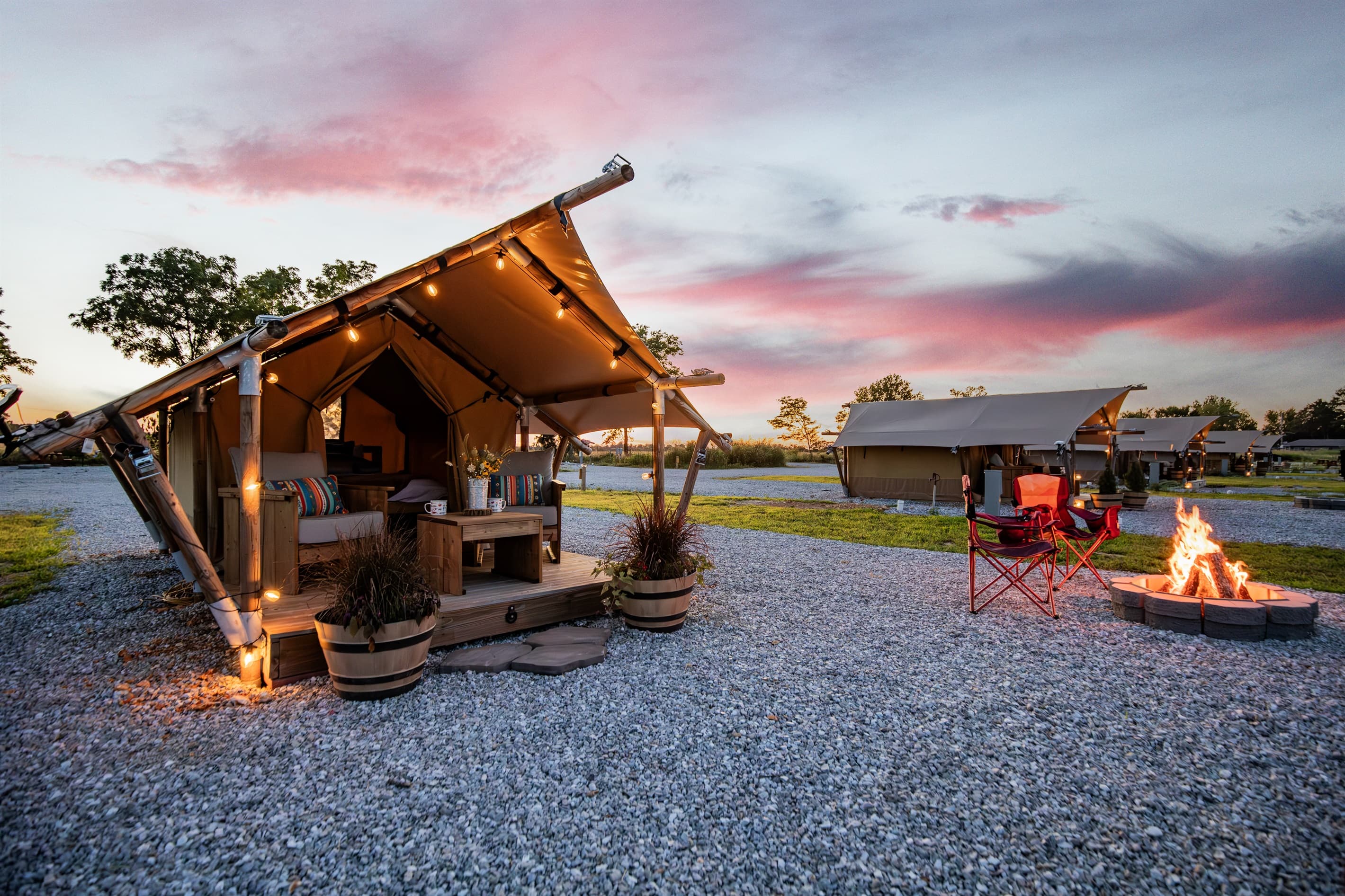 Cozy up by the firepit