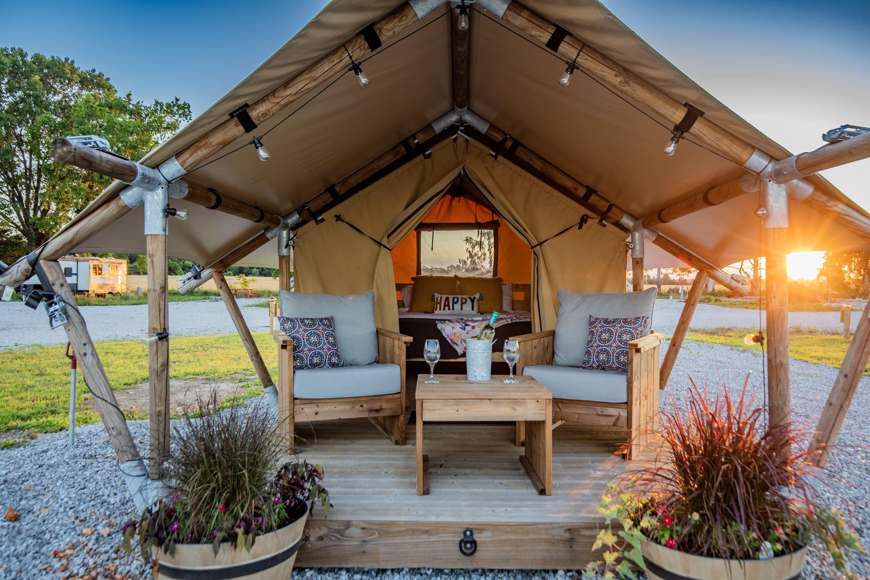 Peaceful sunrise on your deck