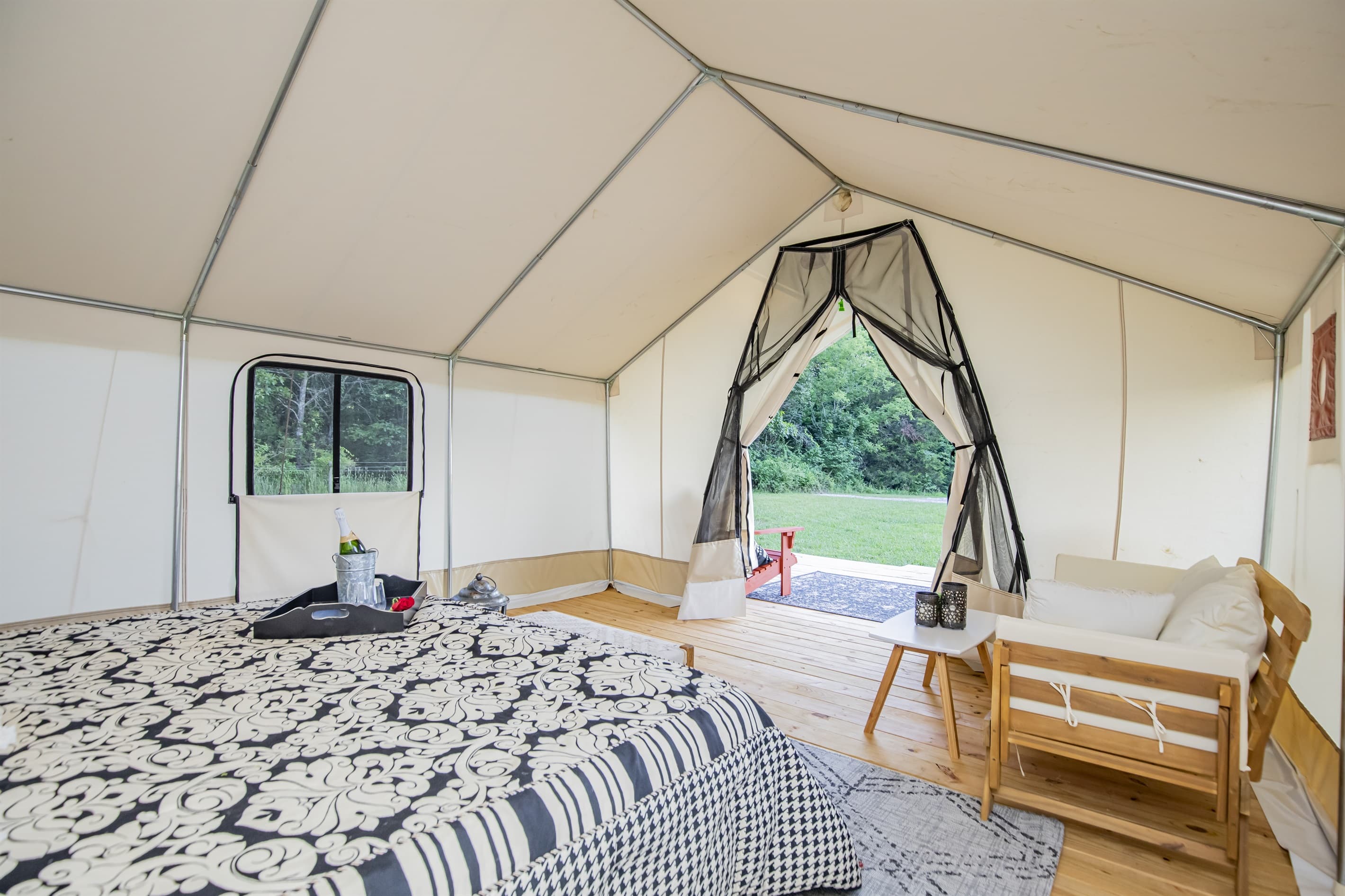 Beautiful views from inside your tent