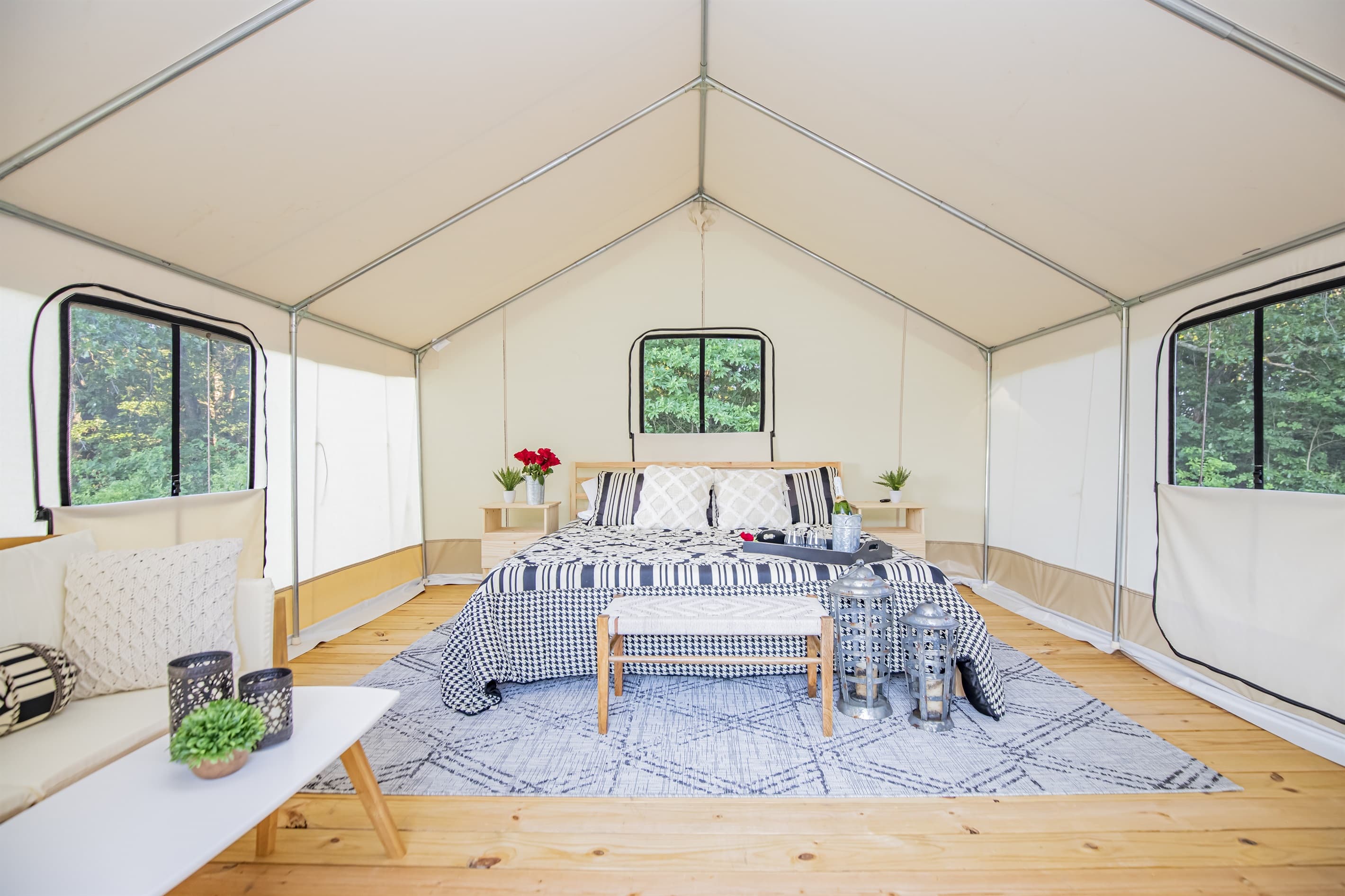 Large comfortable bed for a good nights rest