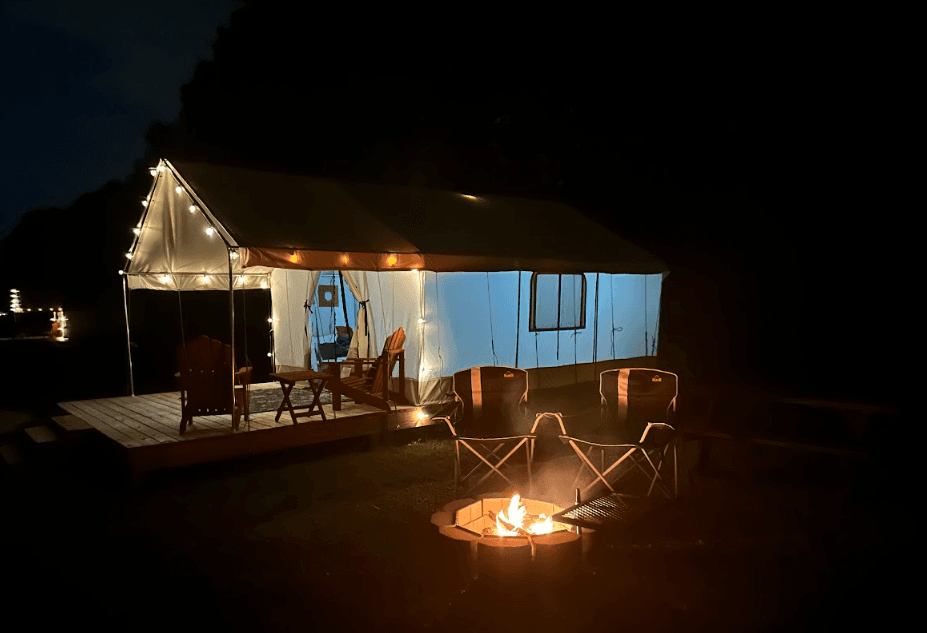 Enjoy cool nights by the firepit