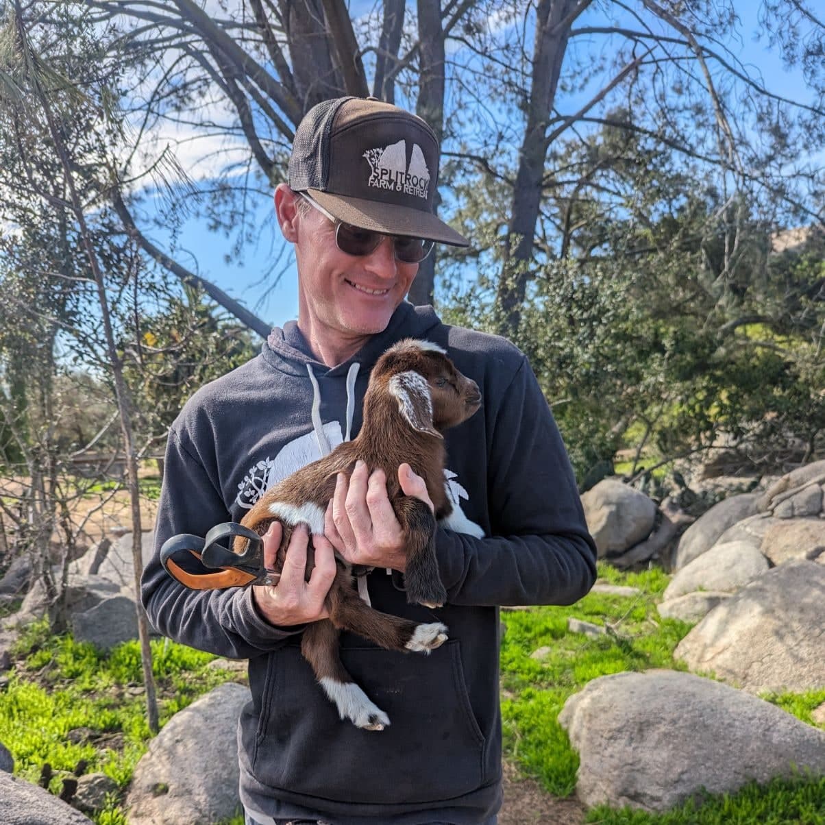 Meet your host, Ben, and his little goat friend!